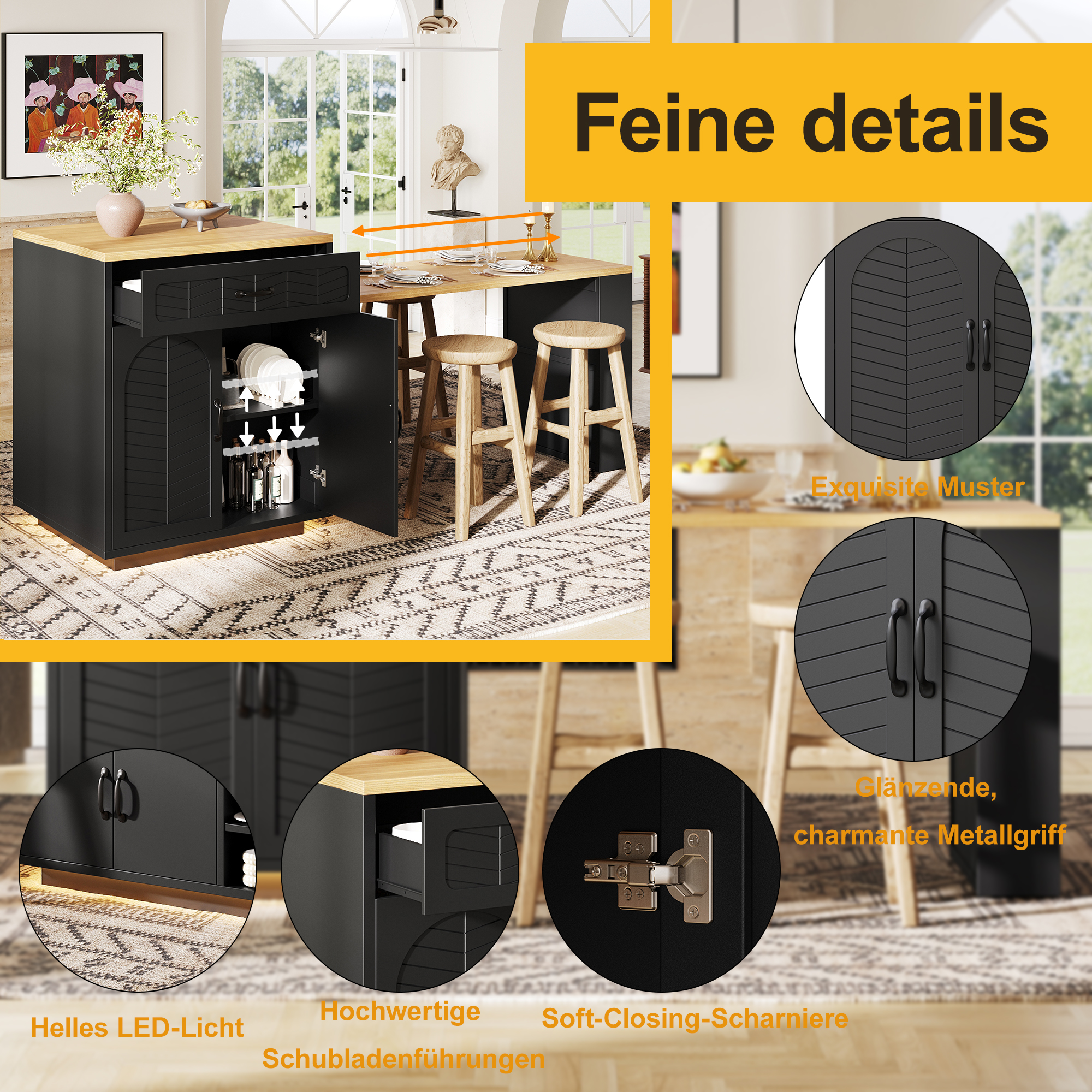 Kücheninsel / Küchenschrank / Buffetschrank / Bart