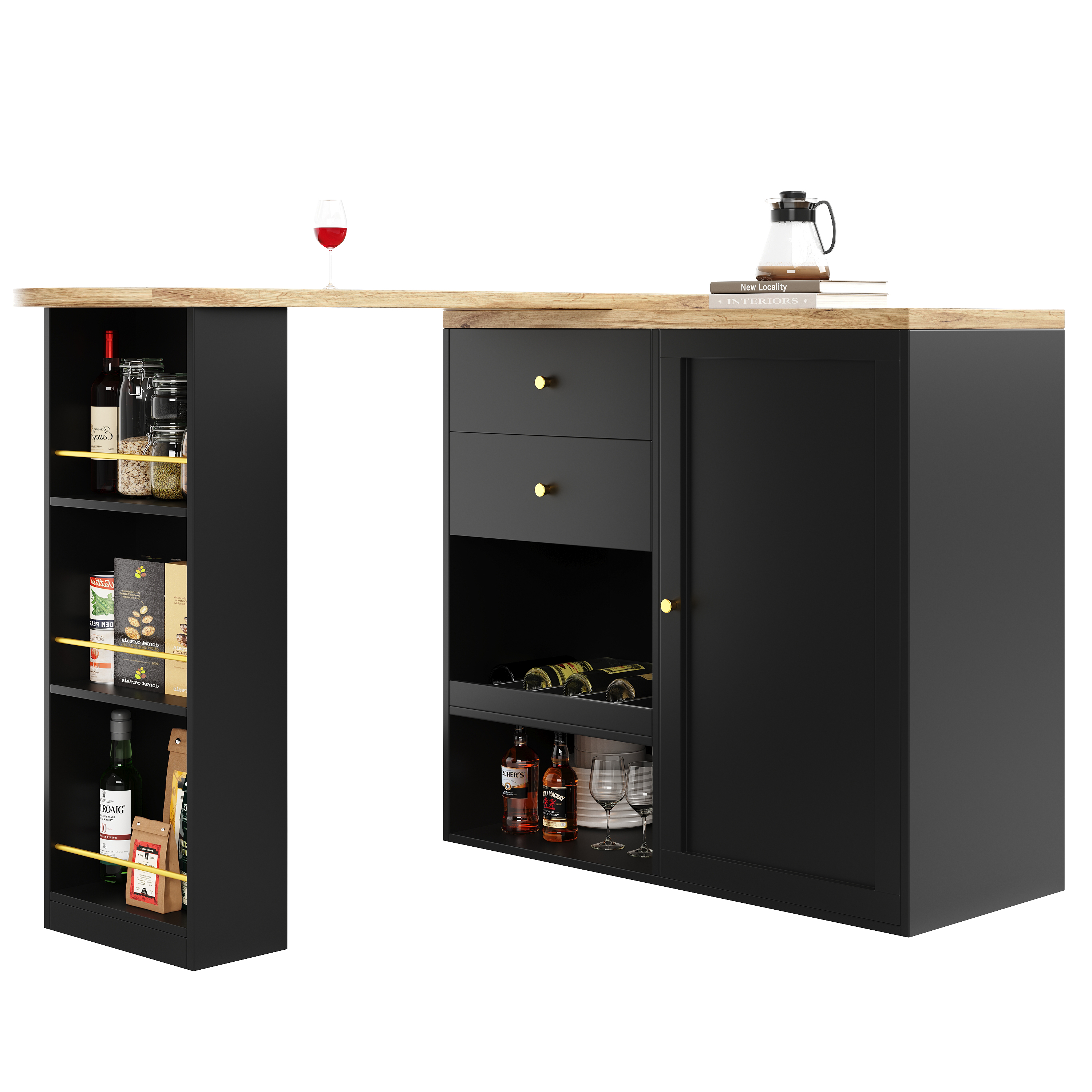 Meuble d'angle pivotant