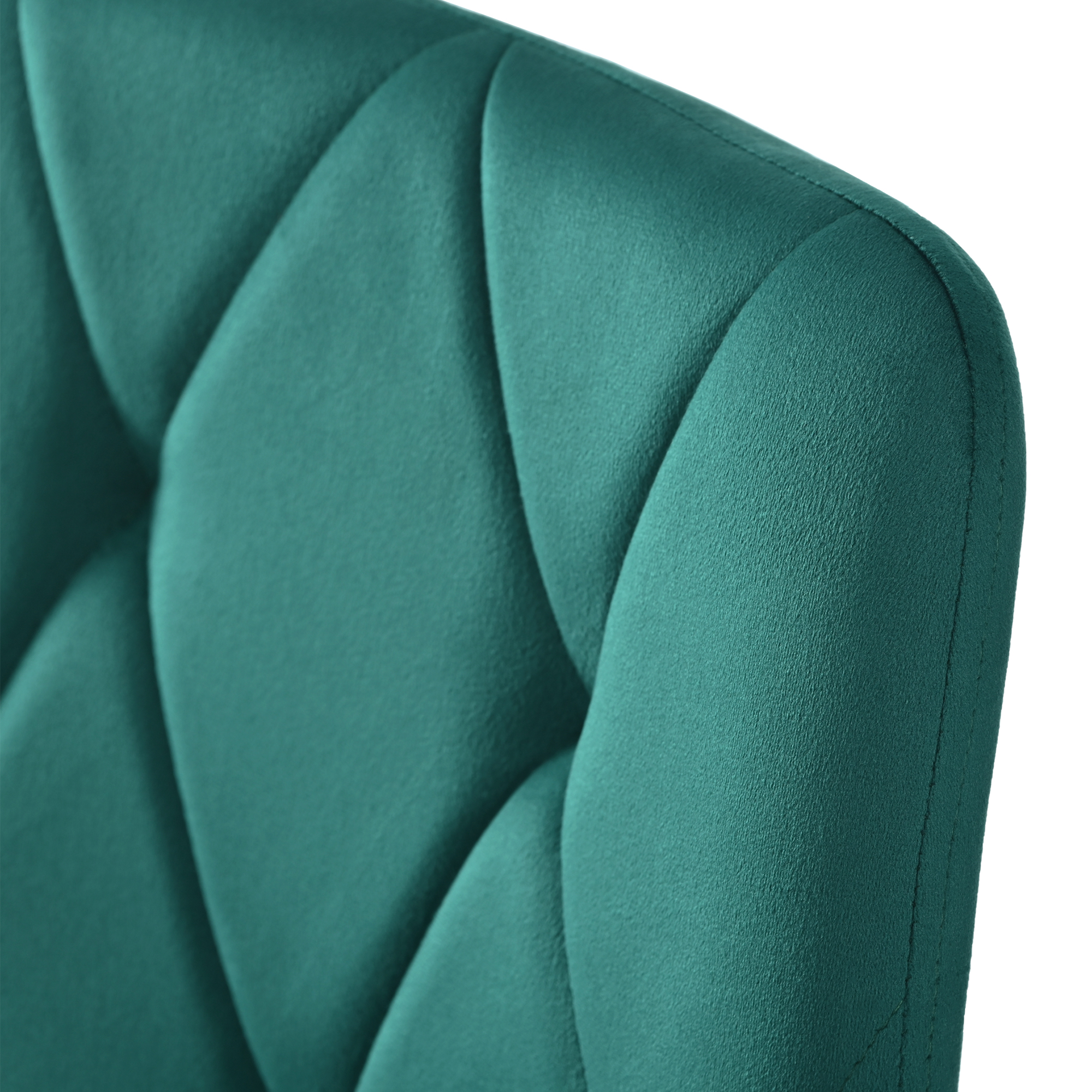 Ensemble table et chaises, 5 pièces, 1 table + 4 chaises, velours et MDF, vert foncé - vue 5