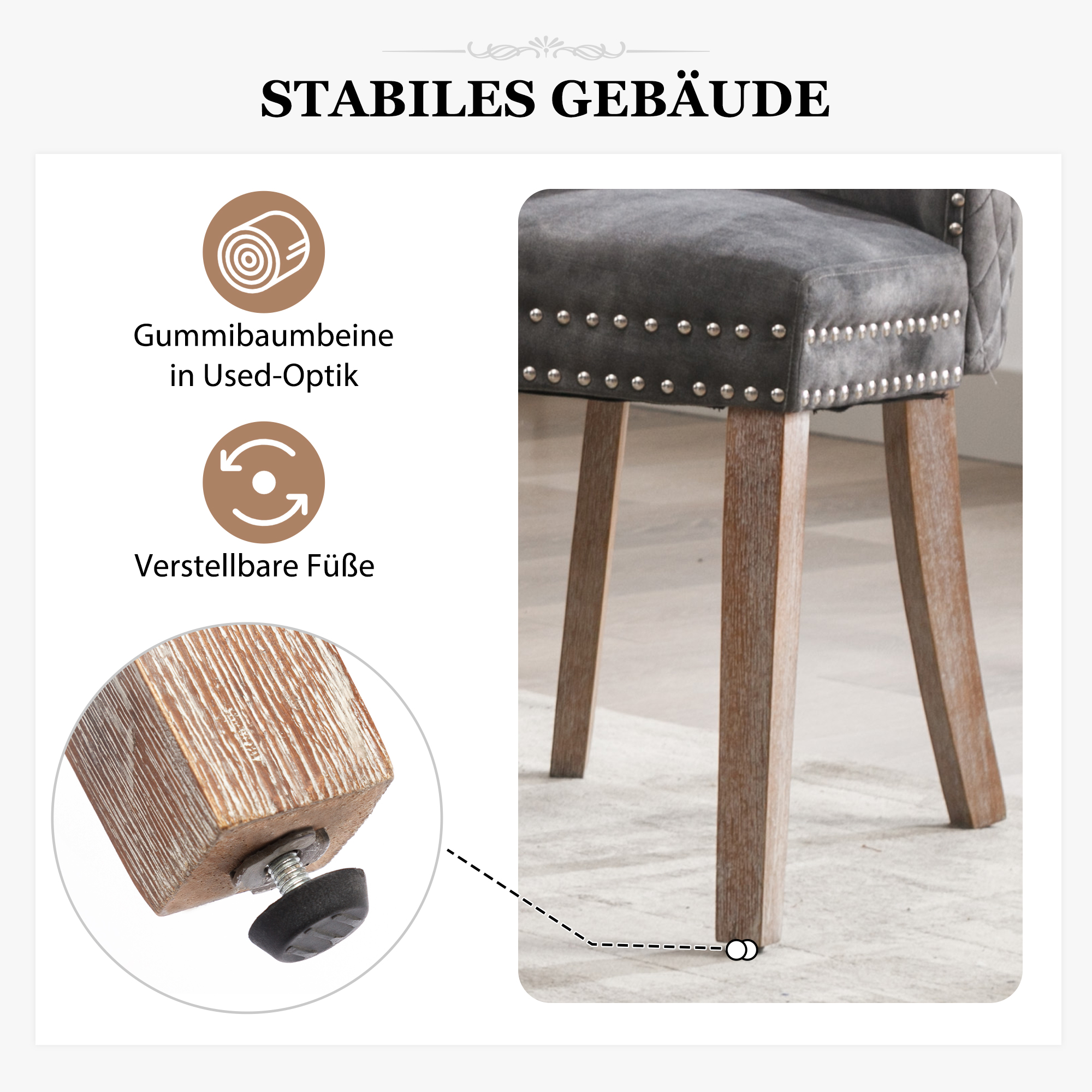 Présentation du chaise de salle à manger