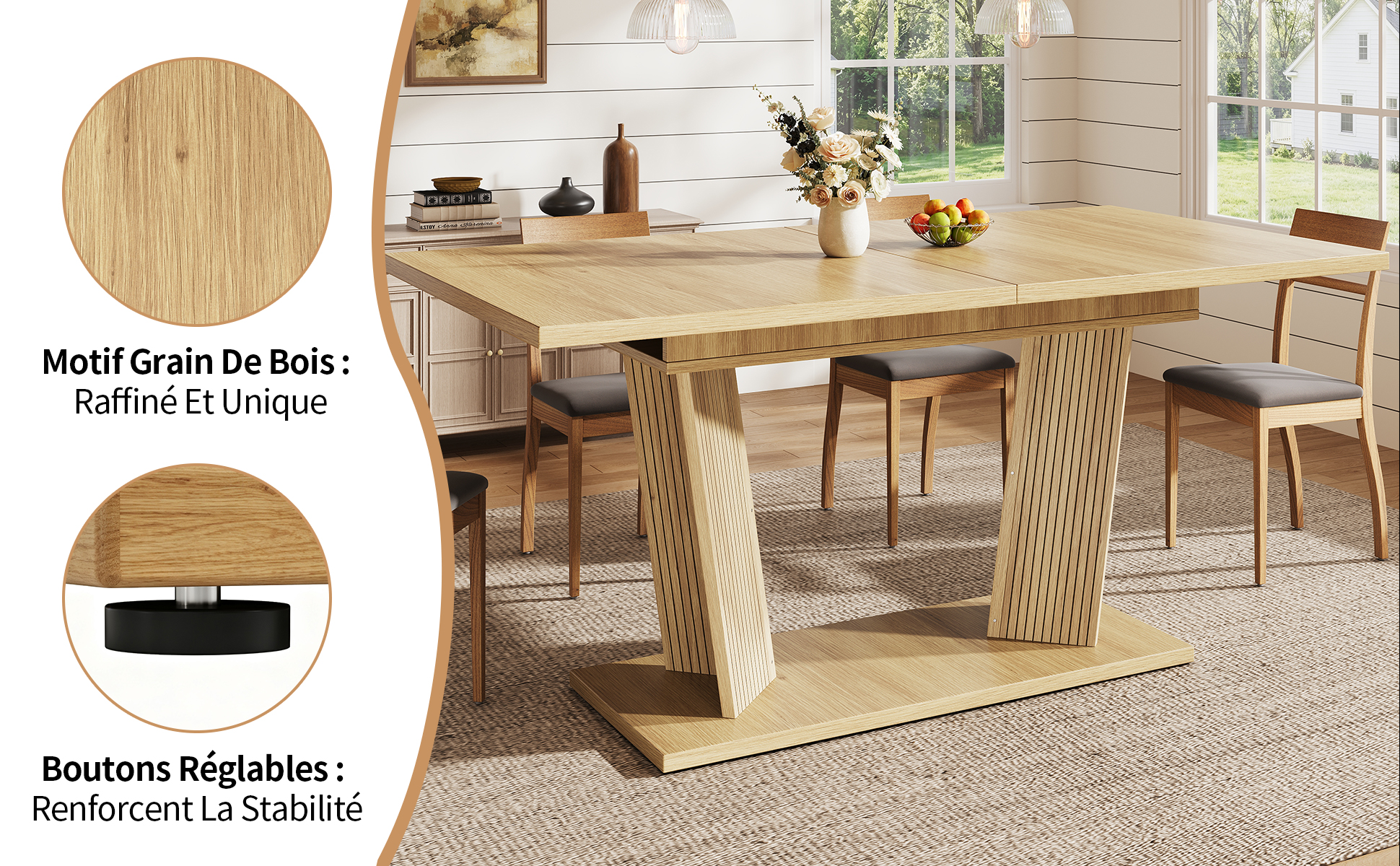 Détail du table à manger