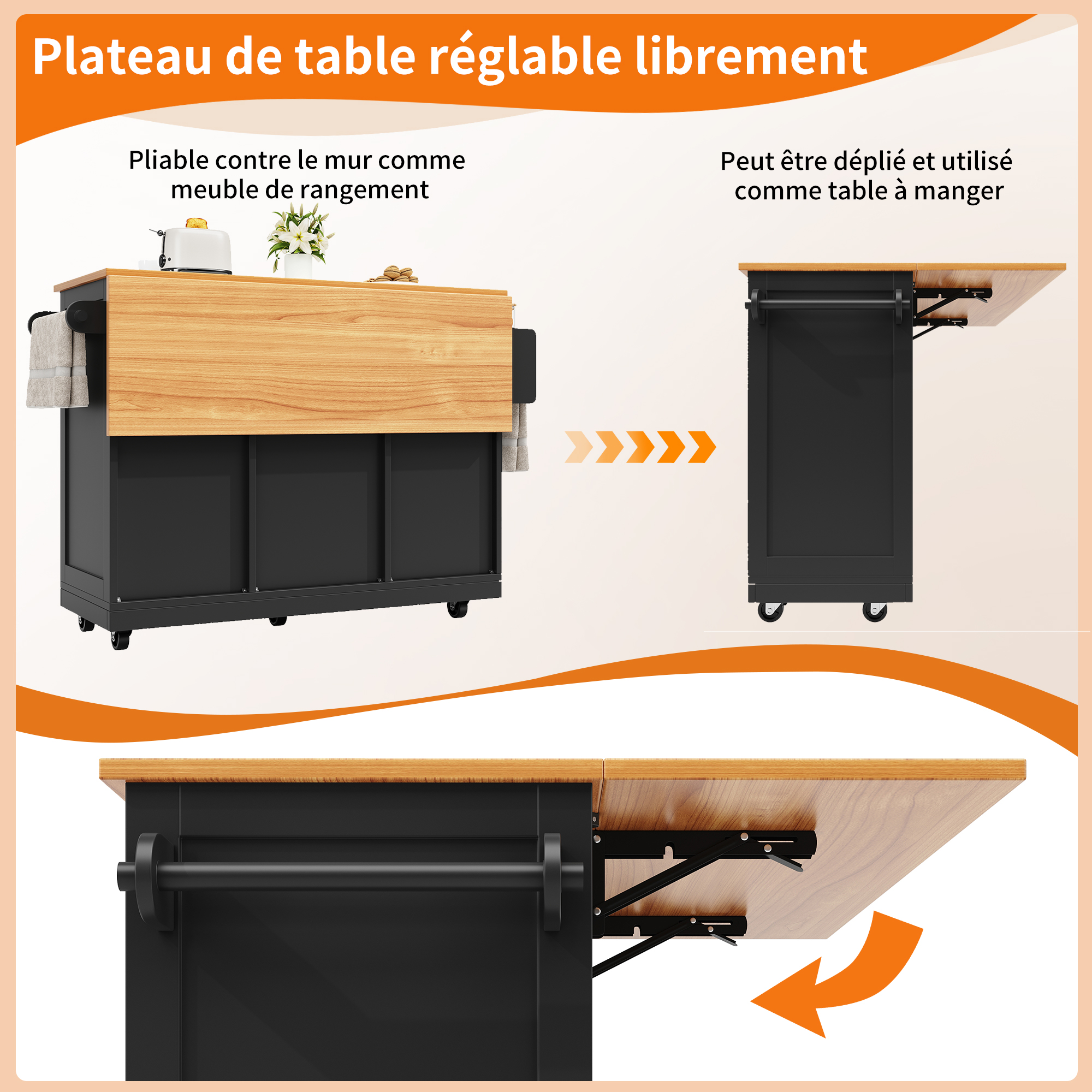 Une surface adaptée à la configuration