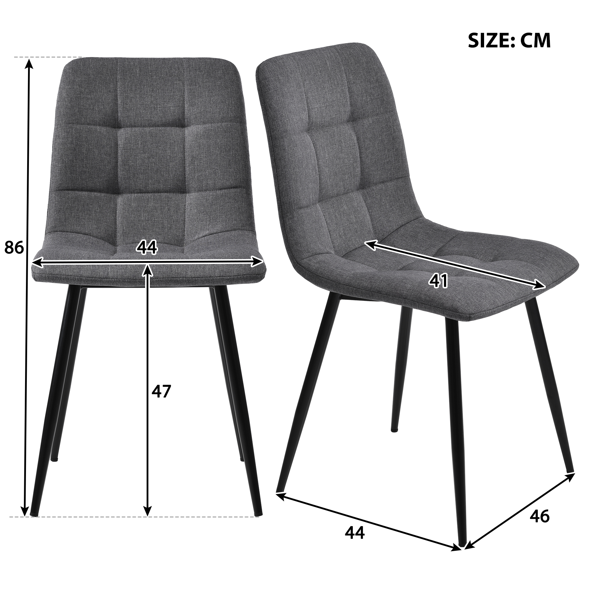 Dimensions du chaise de salle à manger