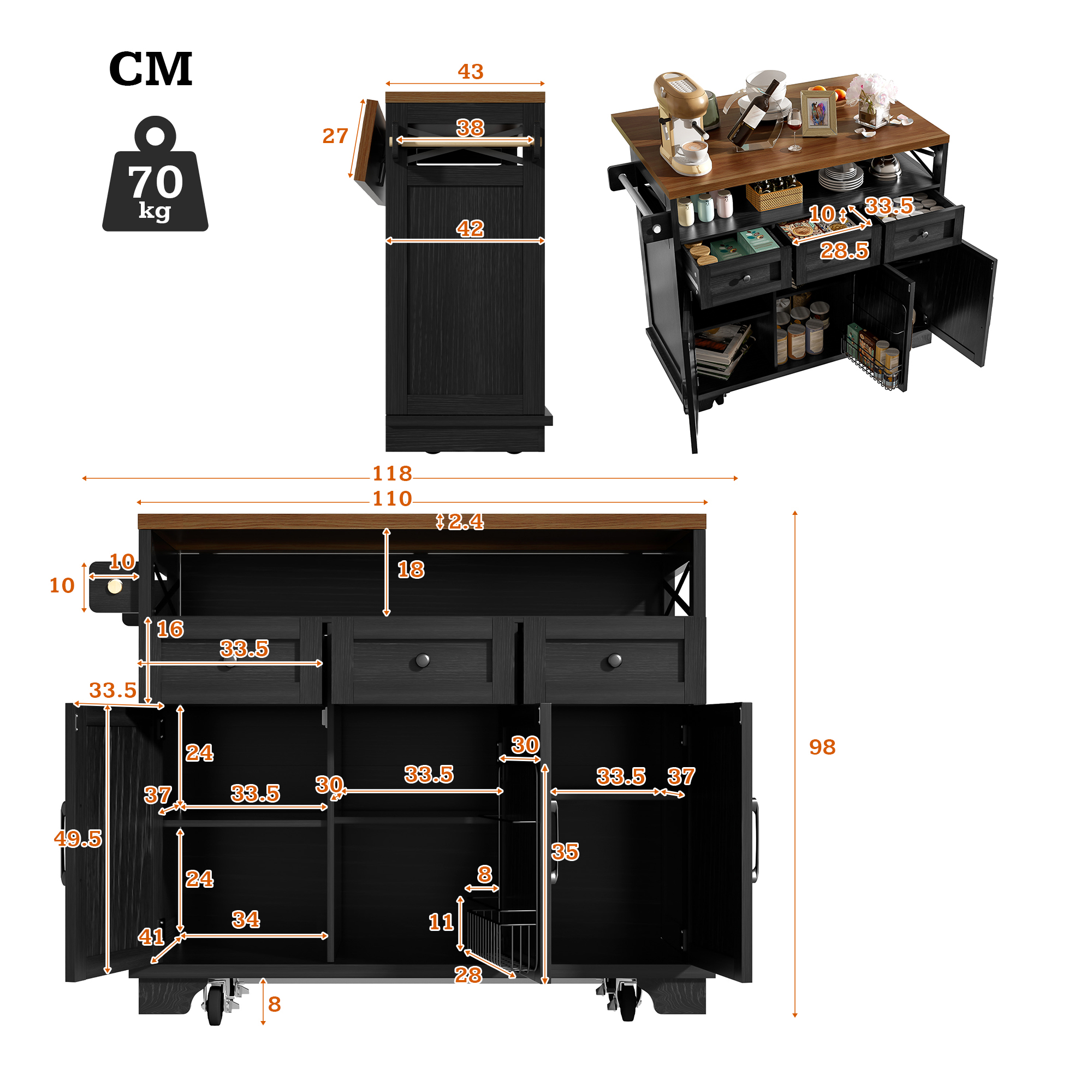 Dimensions, poids et vérifications