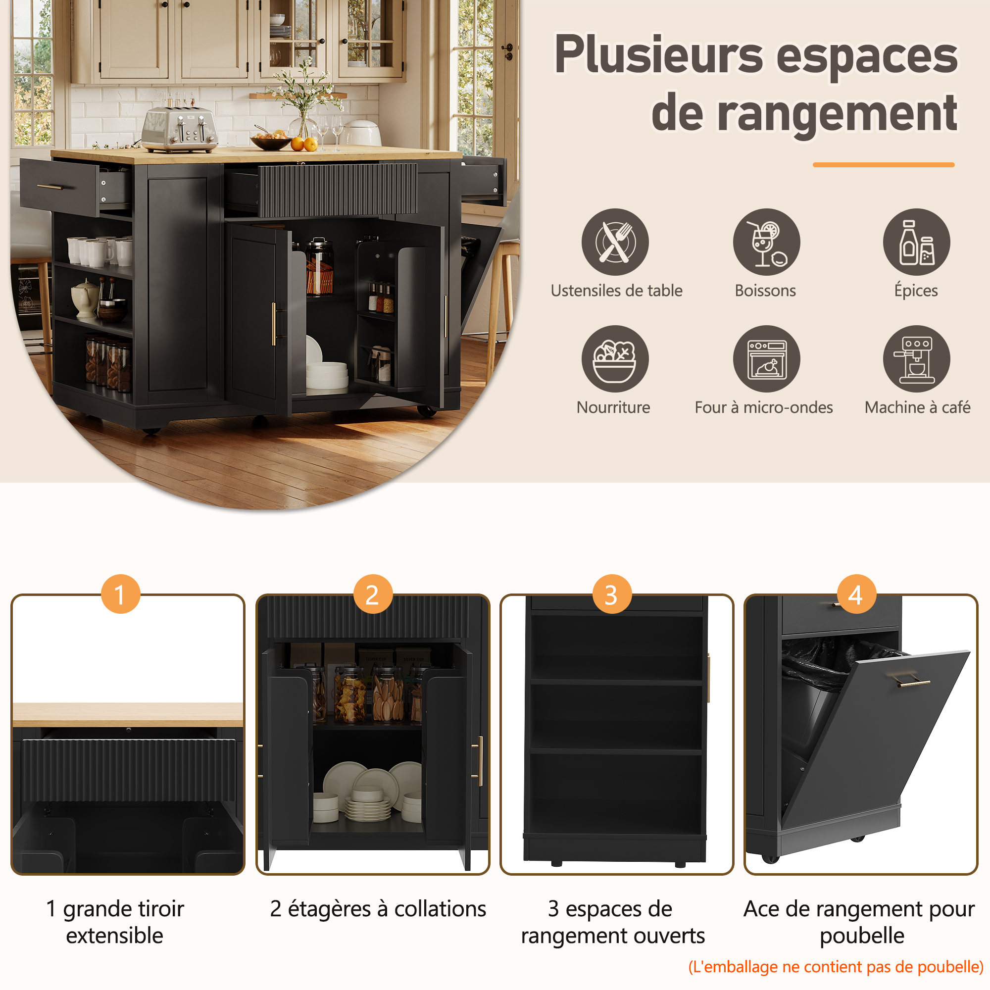 Présentation du îlot de cuisine