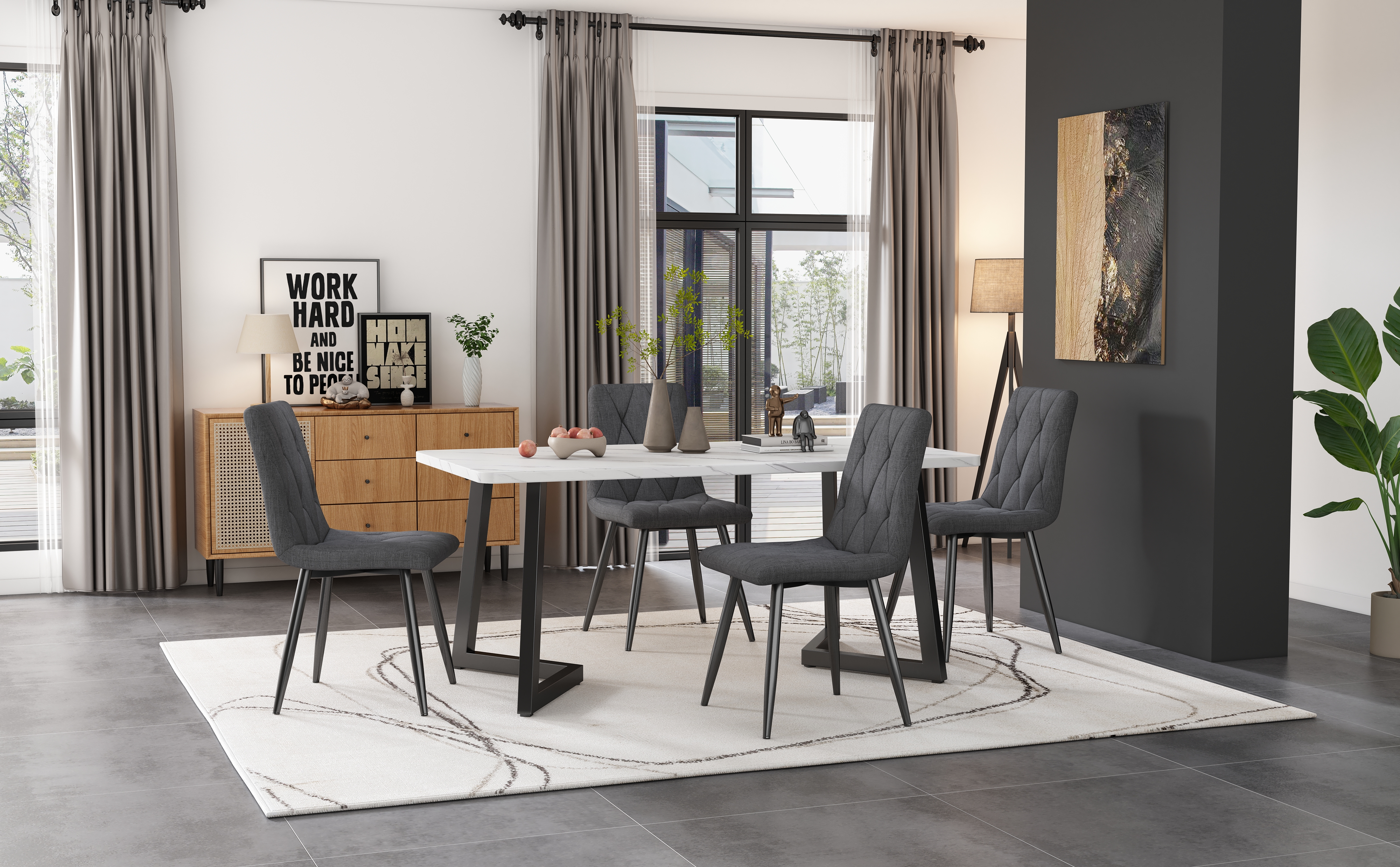 Détail du chaise de salle à manger
