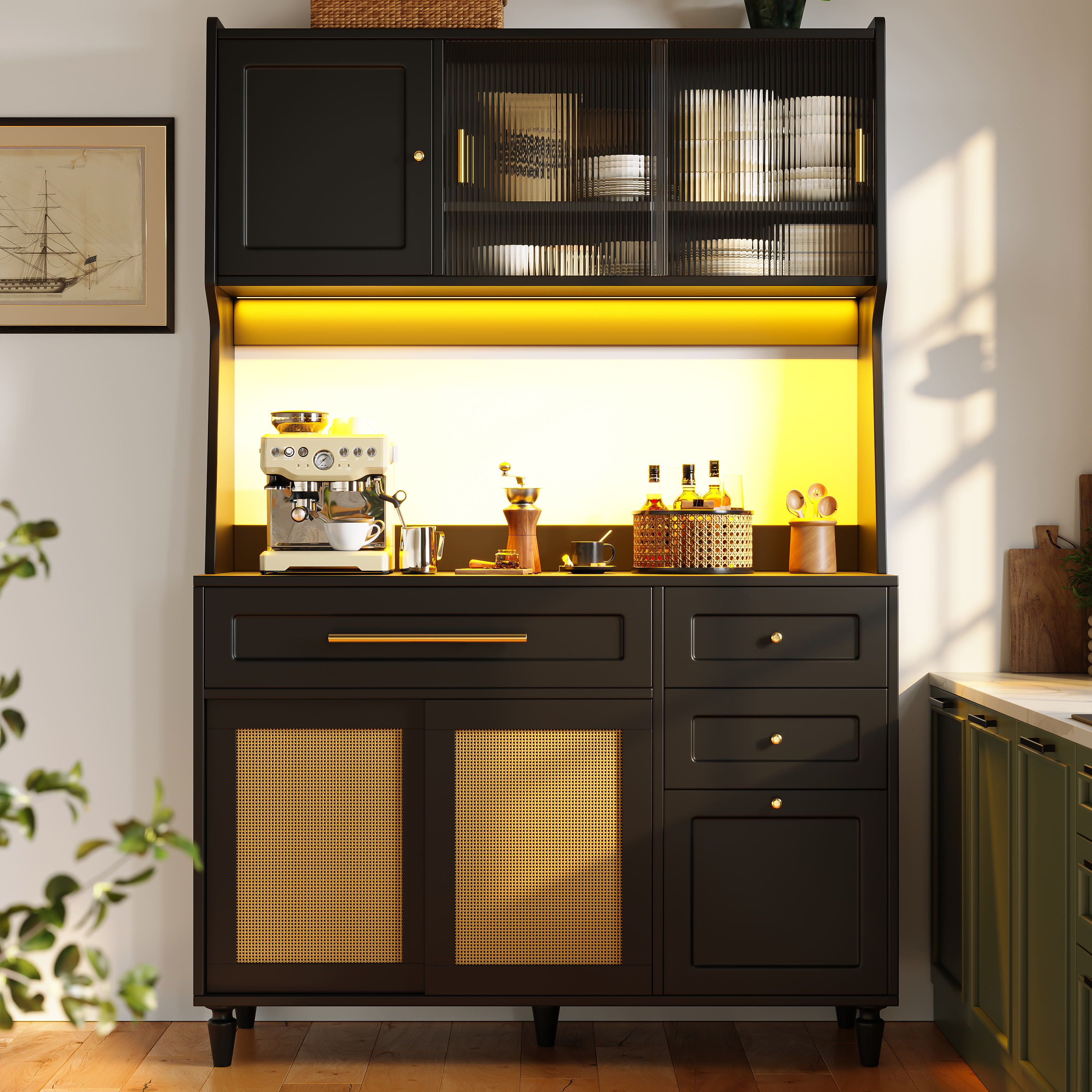 Küchenschrank, Hochschrank,Vitrinenschrank, Buffet
