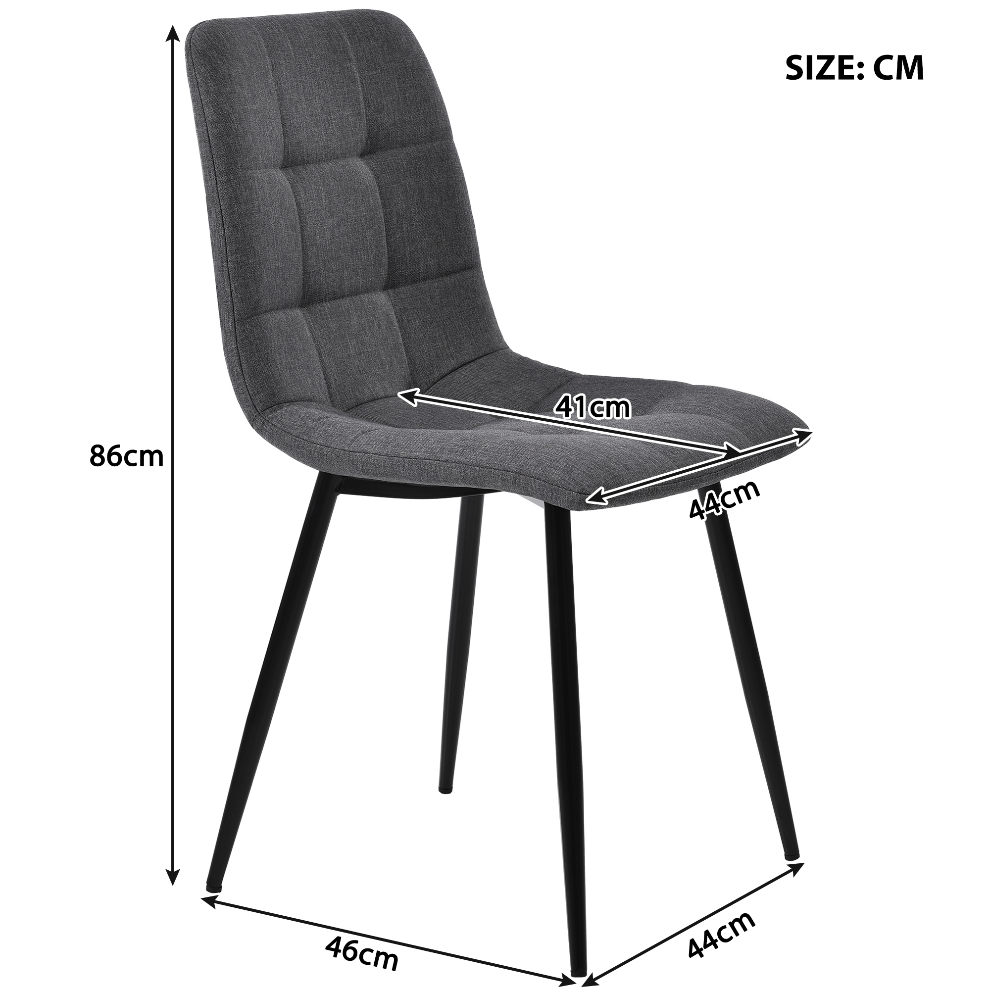 Dimensions du chaise de salle à manger