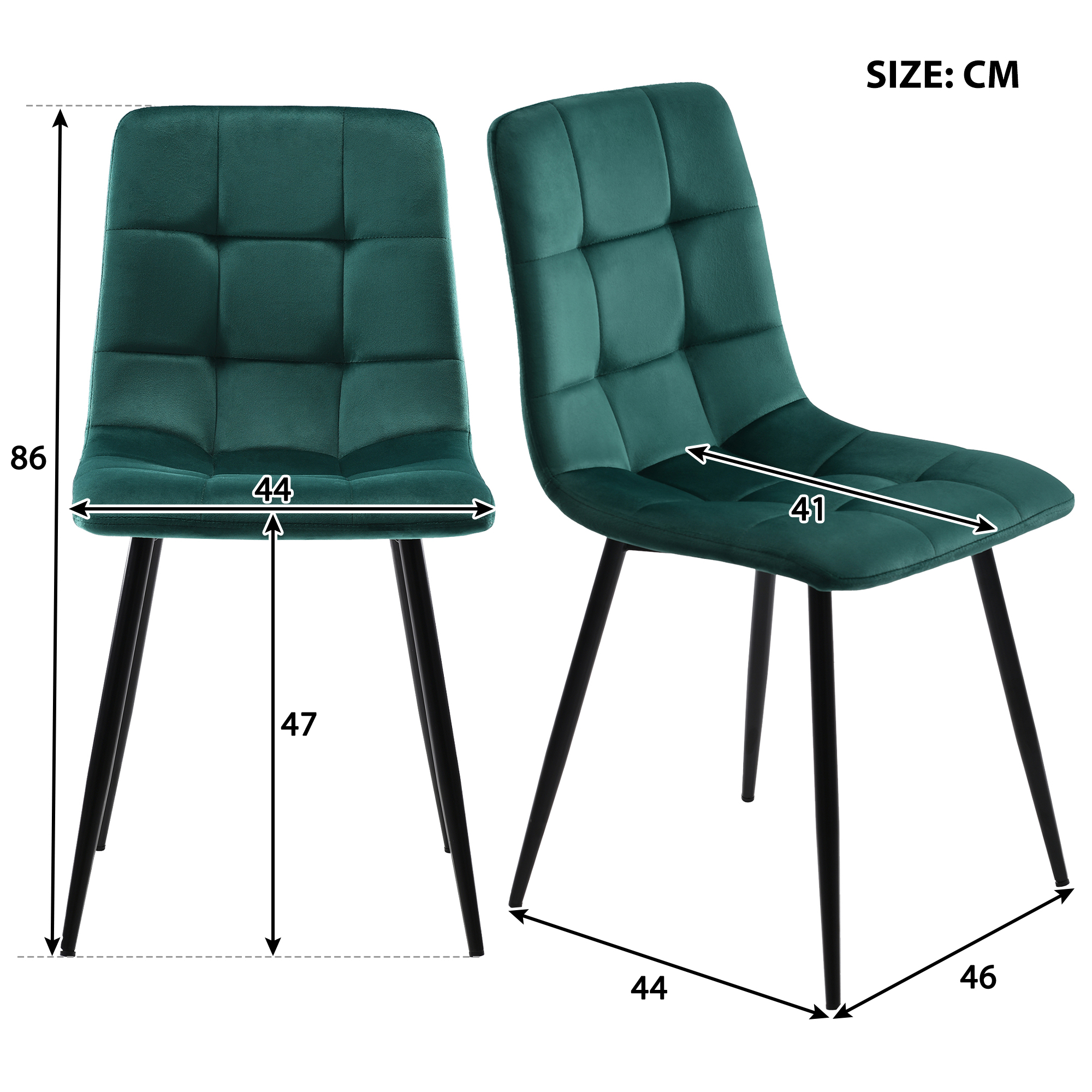 Dimensions du chaise de salle à manger