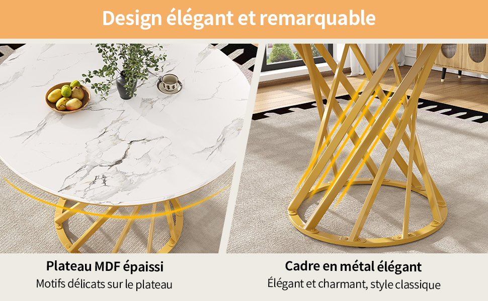 Présentation du table à manger