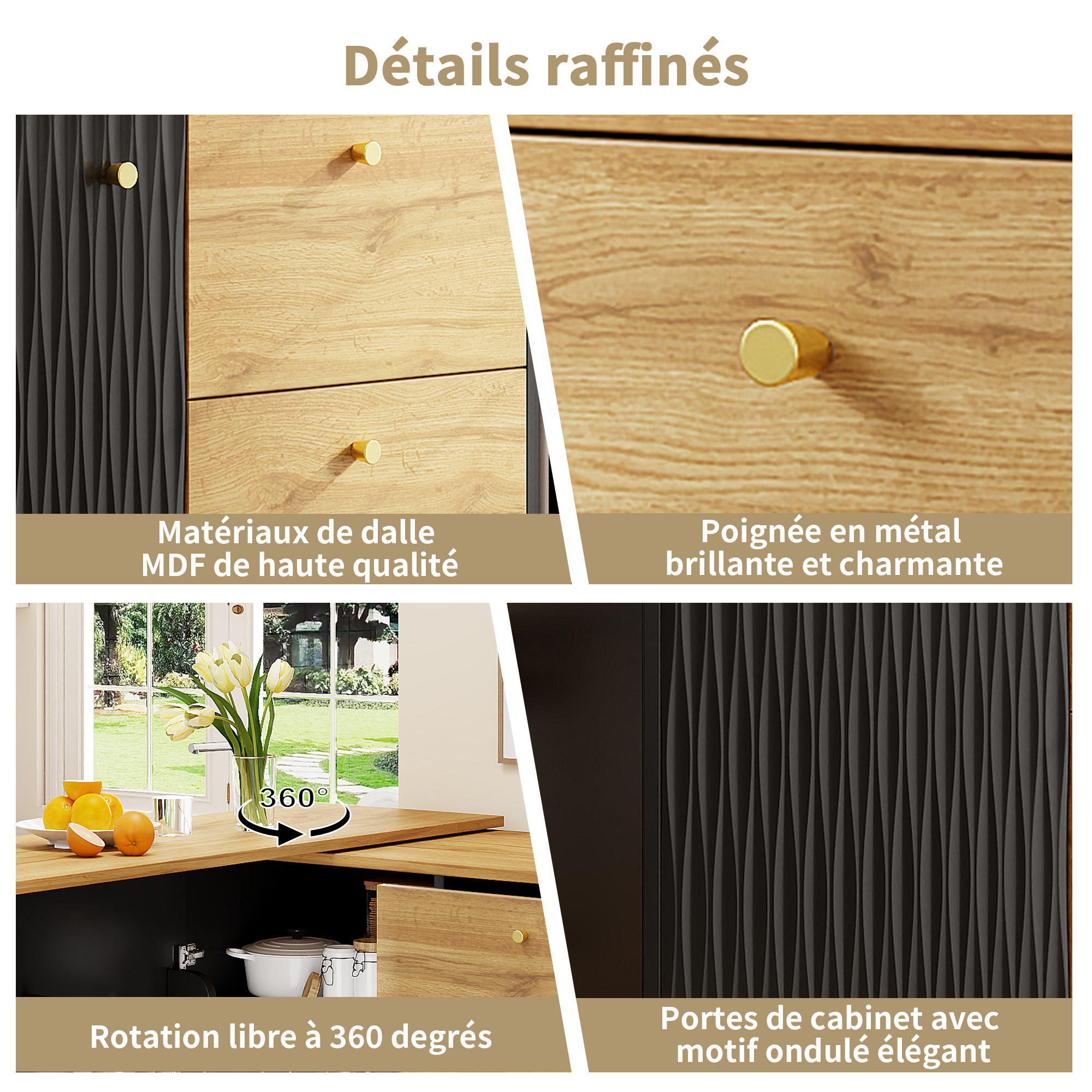 Détail du table haute