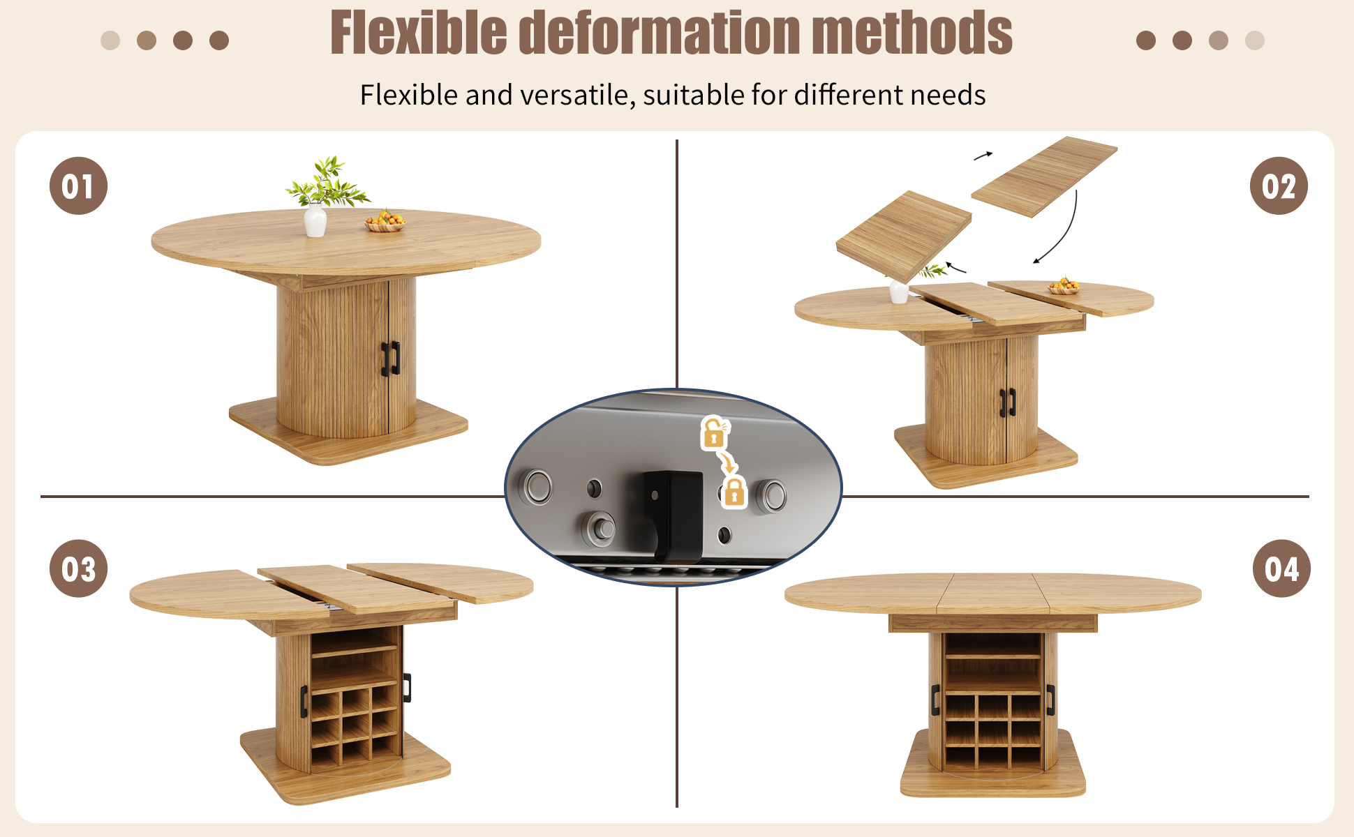 Détail du table à manger