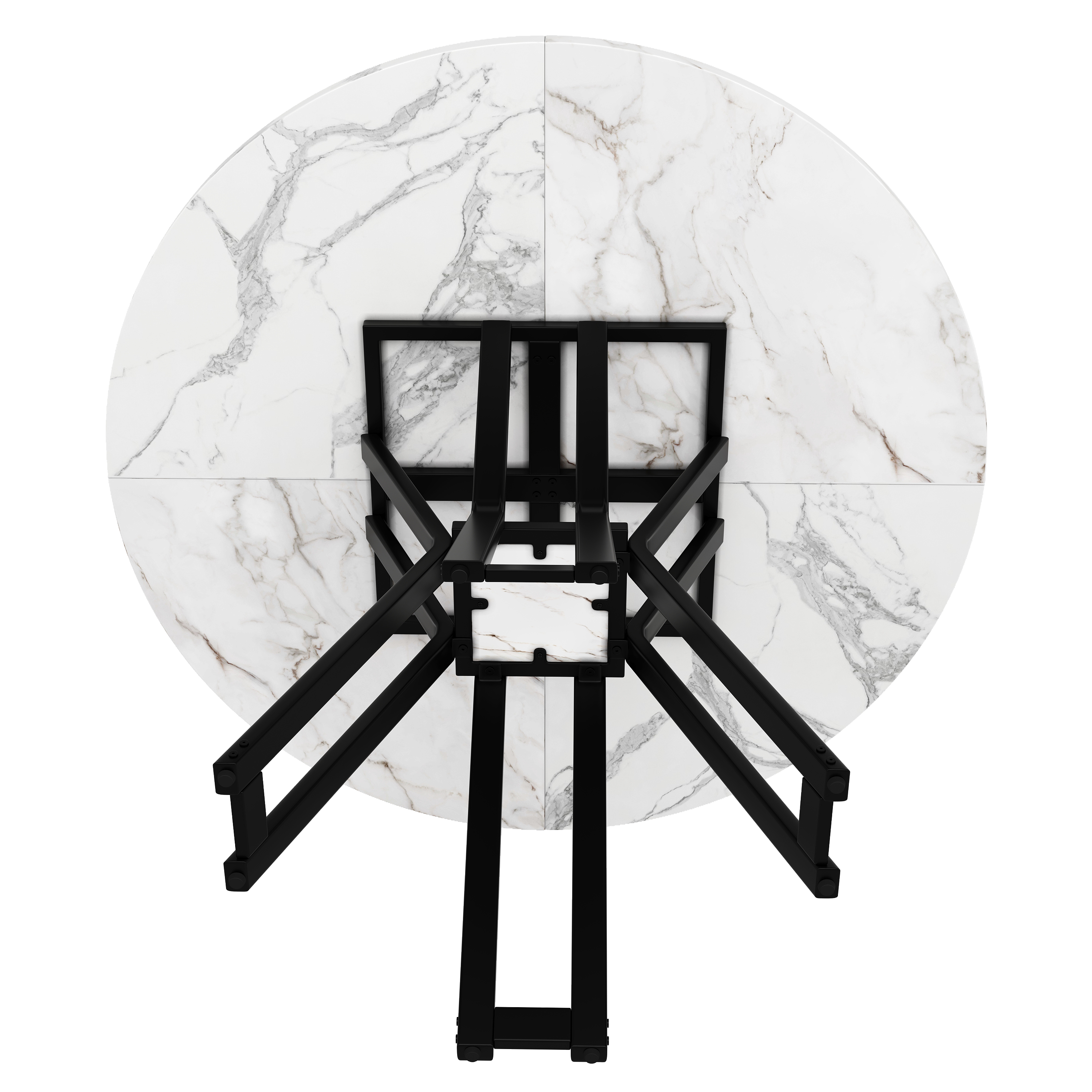 Ensemble table et chaises, 5 pièces, 1 table + 4 chaises, velours et métal, noir - vue 1