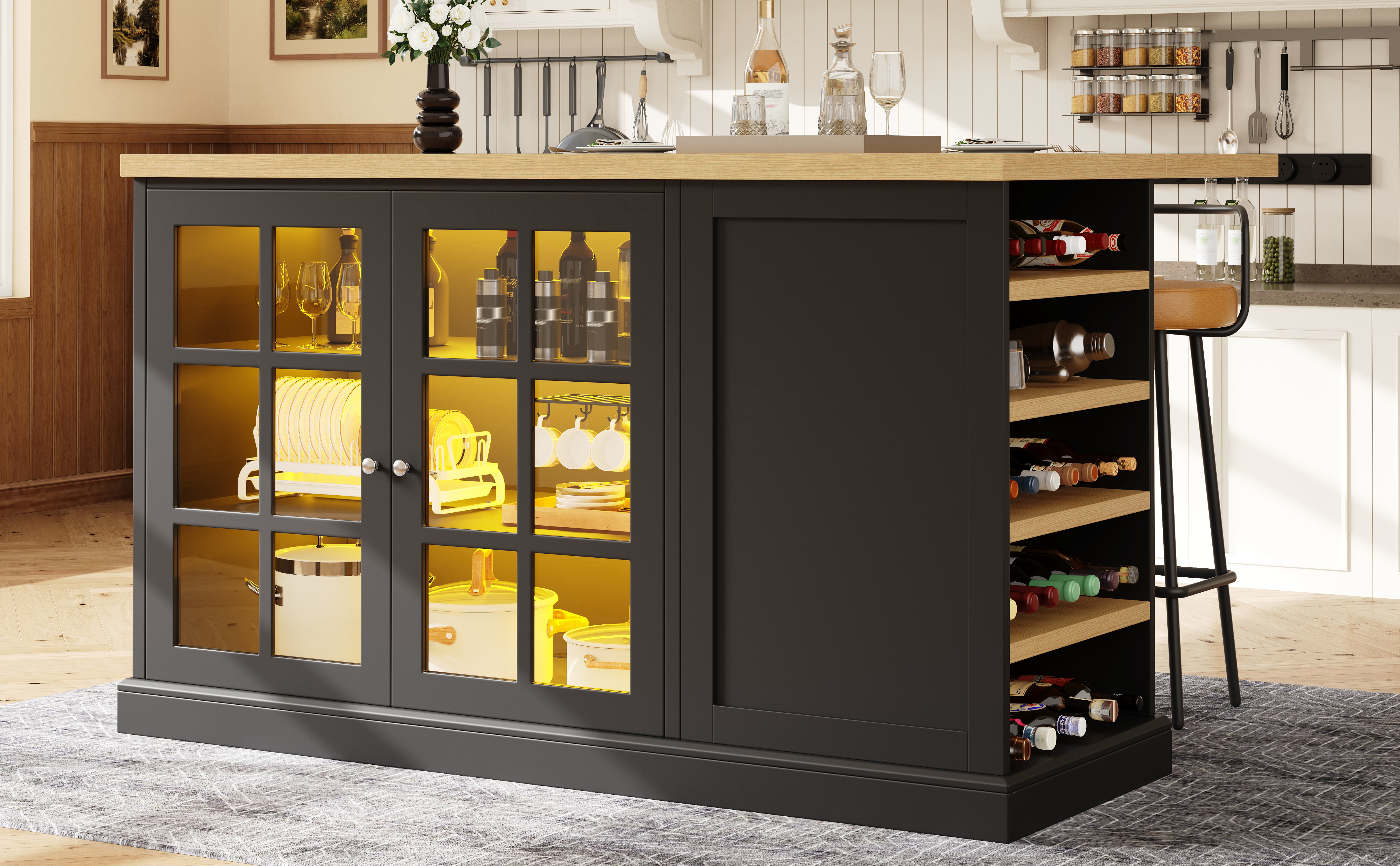 LED multicolore pour ilot de cuisine