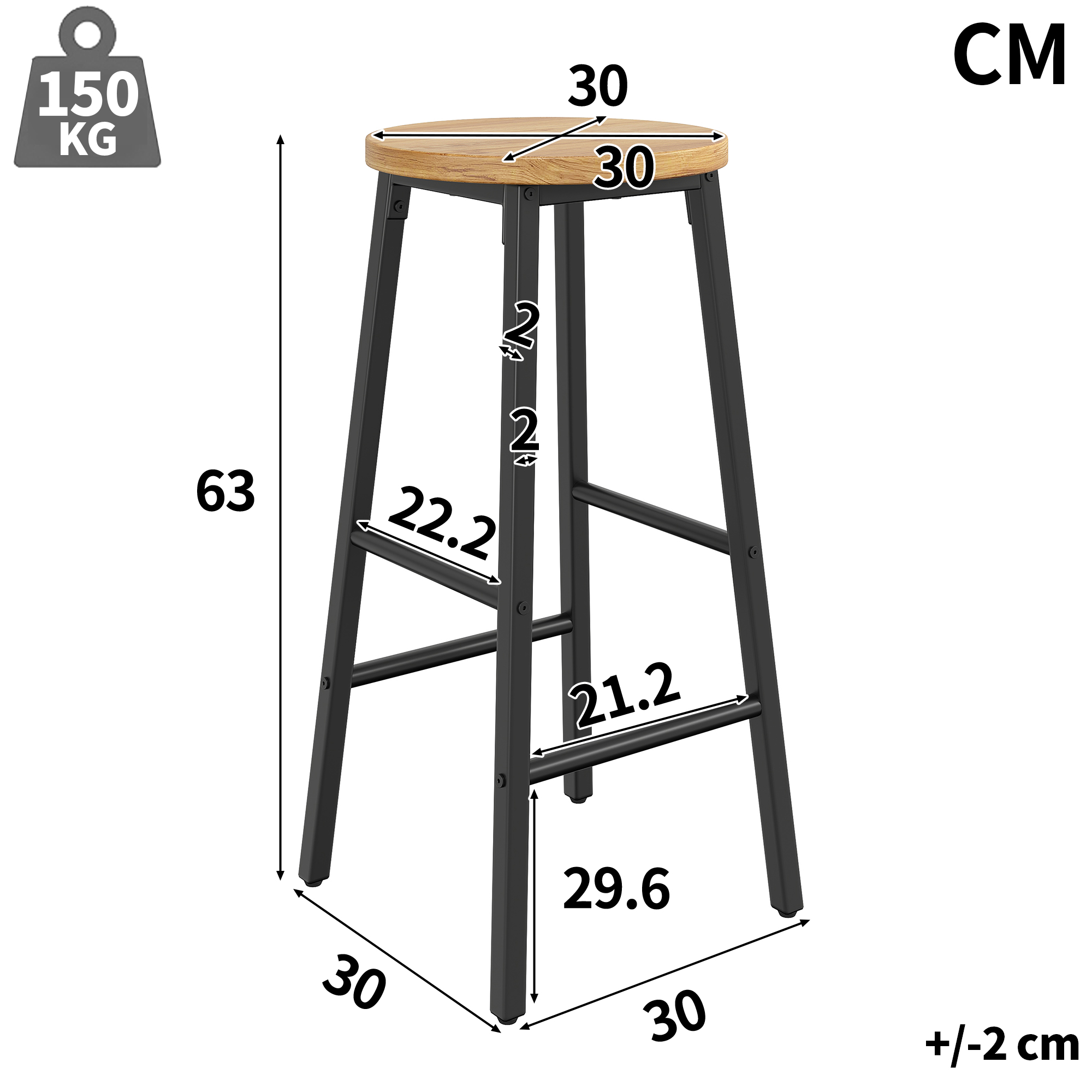 Chariot de service avec 2 tabourets de bar, desserte de cuisine et plan de travail rabattable avec porte-serviettes, étagère à épices, casier à vin et étagères réglables, pour salle à manger, salon
