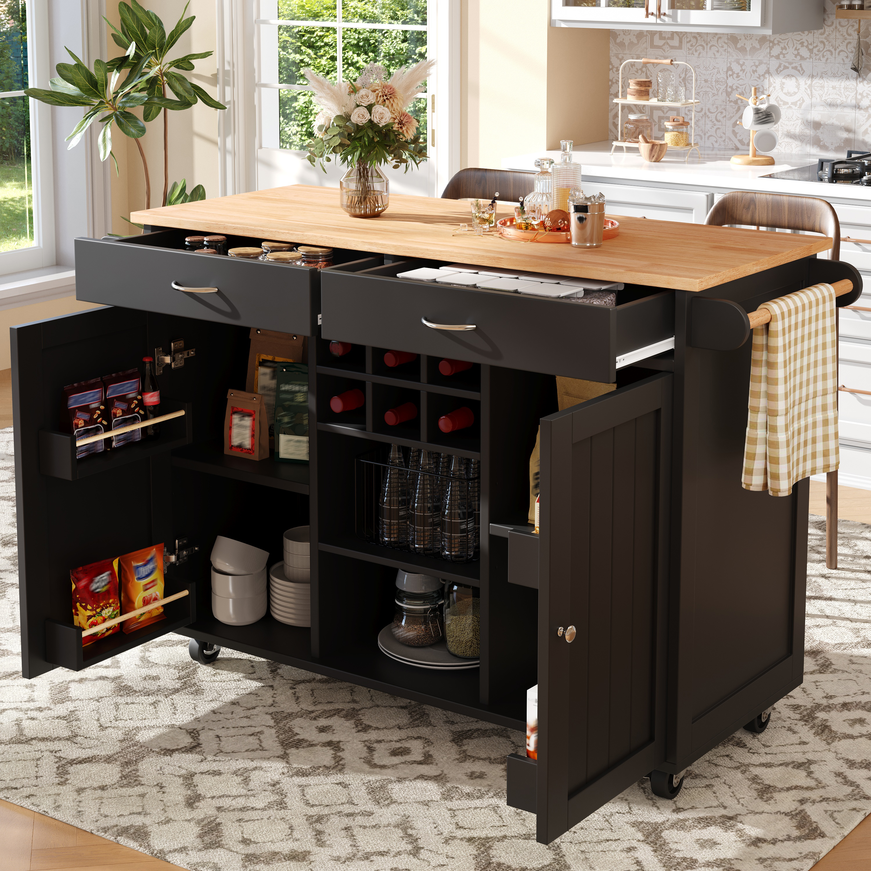Moderne Kücheninsel(102×45×92cm), Küchenschrank,  
