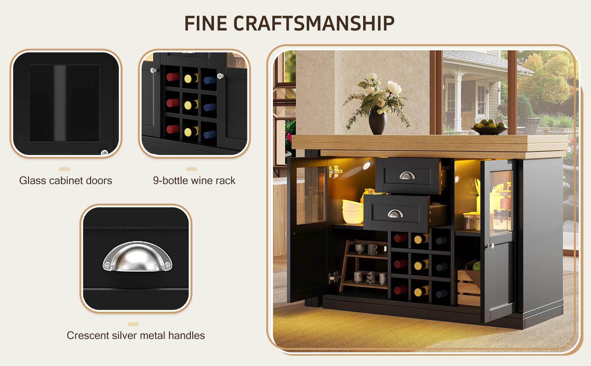 Détail du table à manger