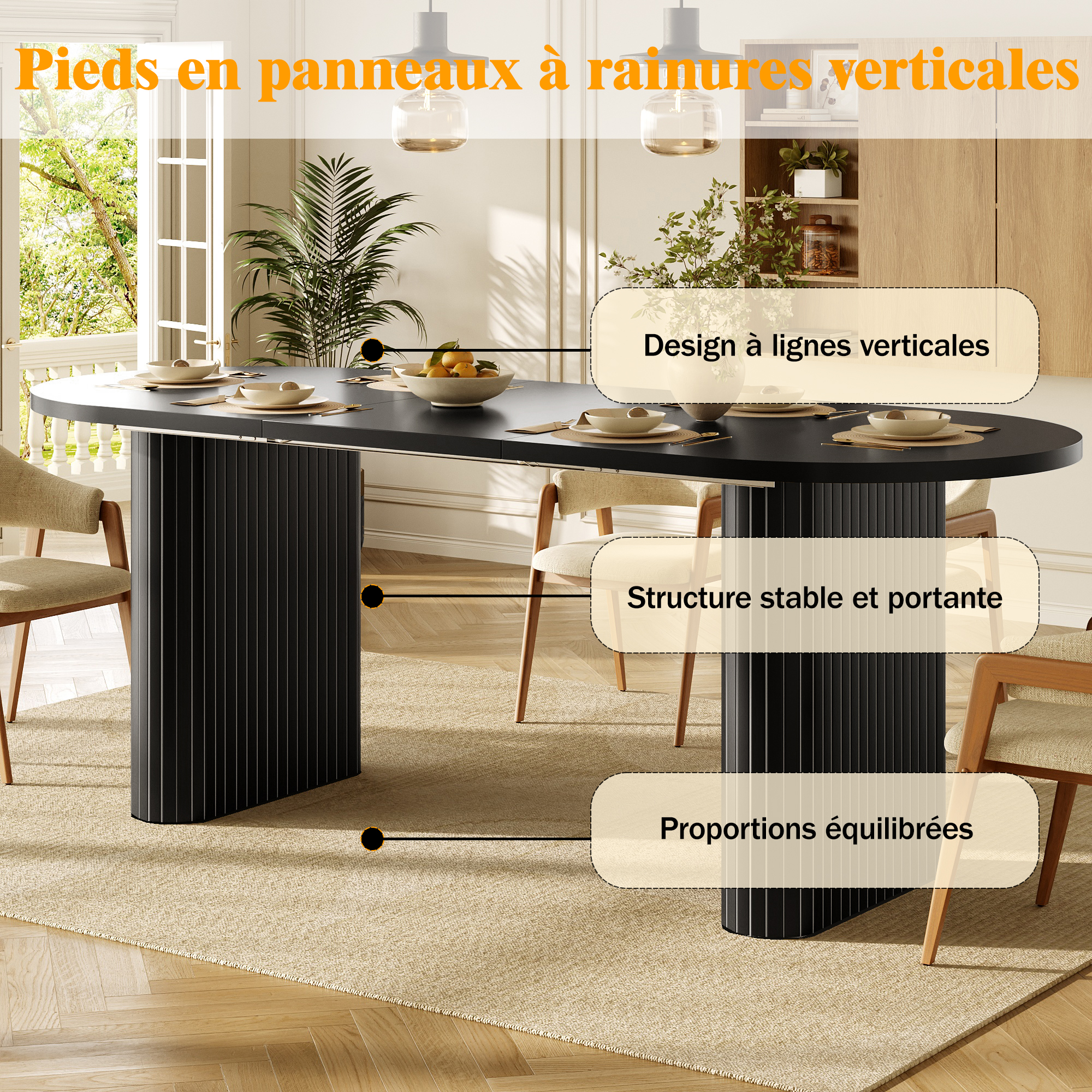 Détail du table à manger