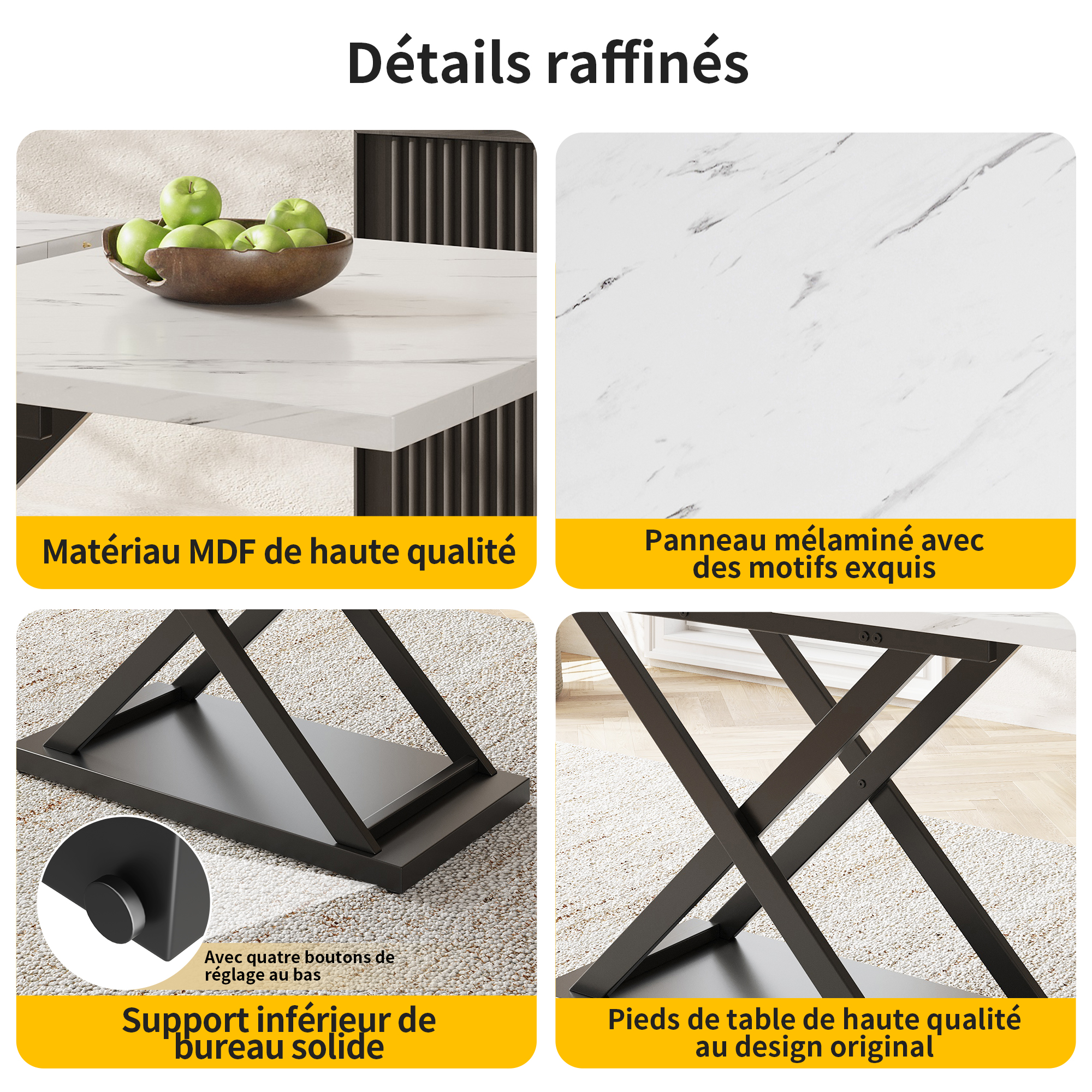 Présentation du table à manger