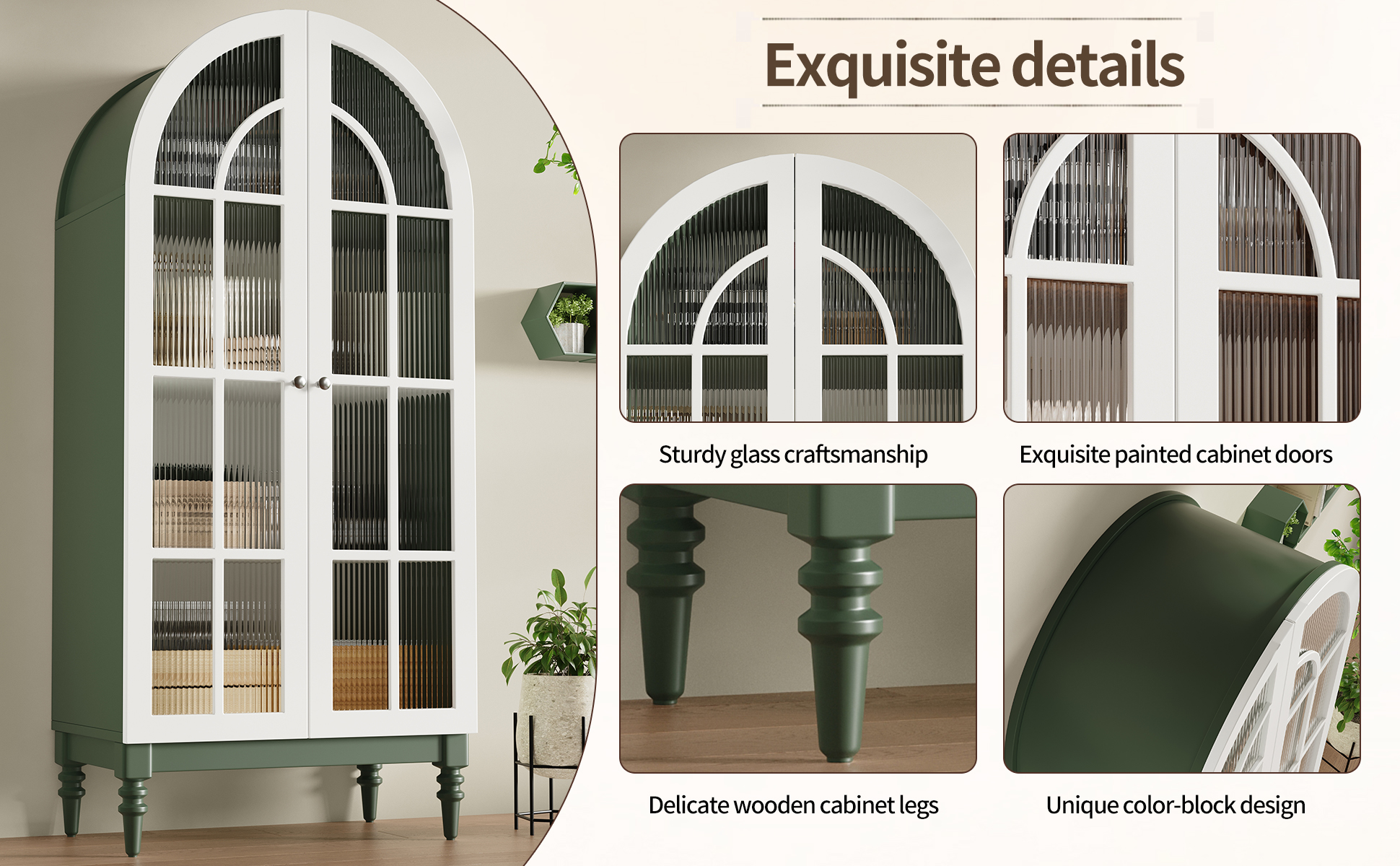 Détail du vitrine