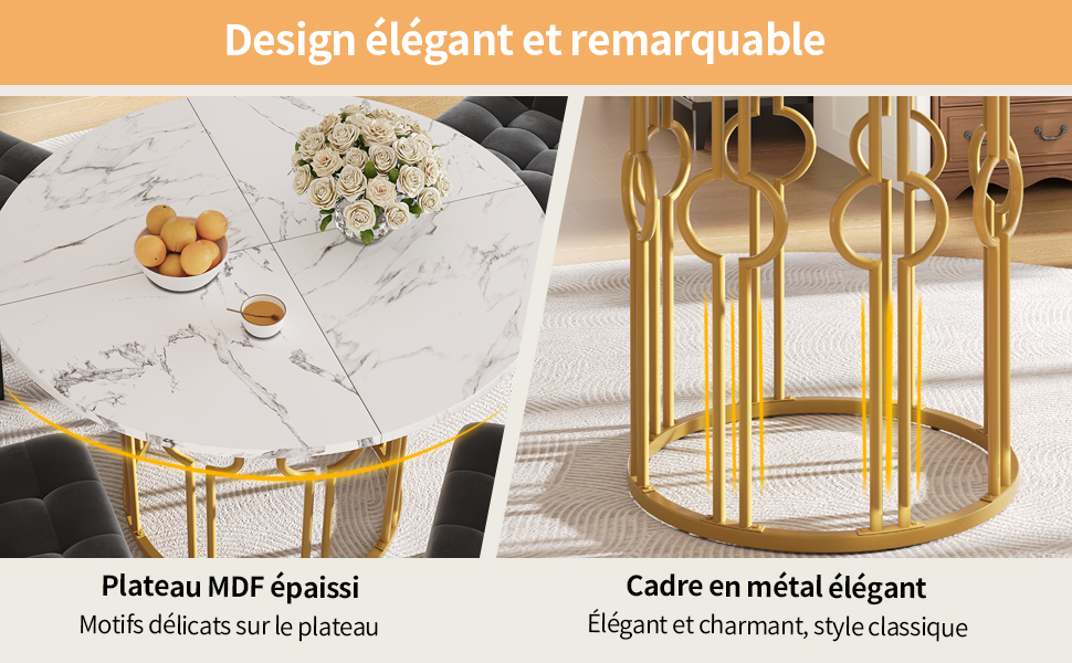 Présentation du chaise de salle à manger