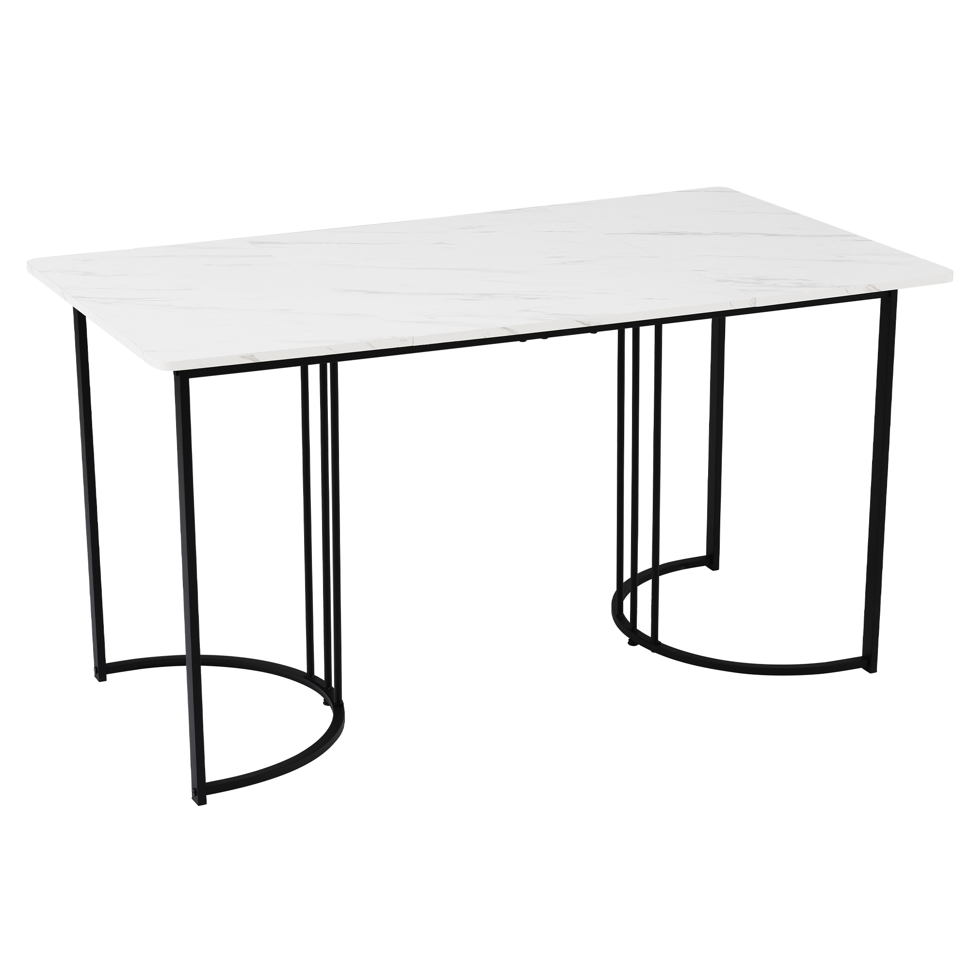 Ensemble table et chaises, 5 pièces, 1 table + 4 chaises, métal et velours, gris foncé - vue 5