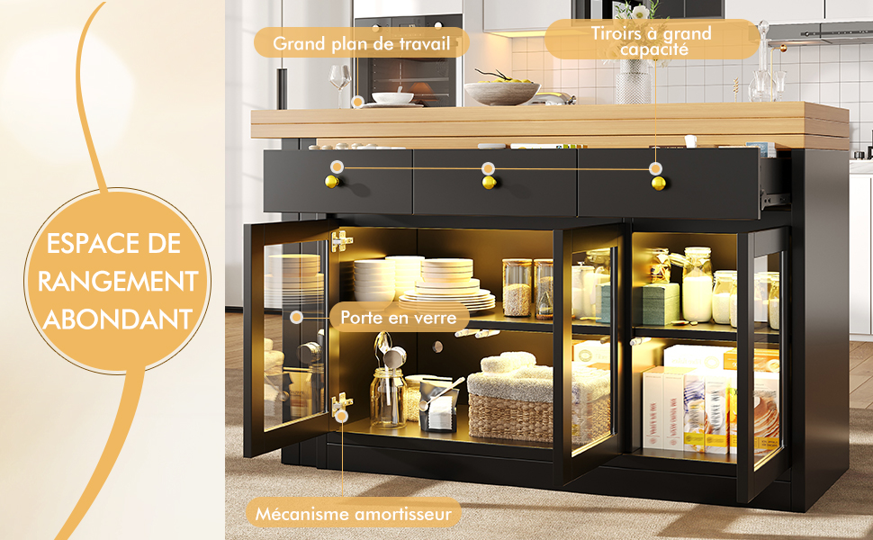 Présentation du îlot de cuisine