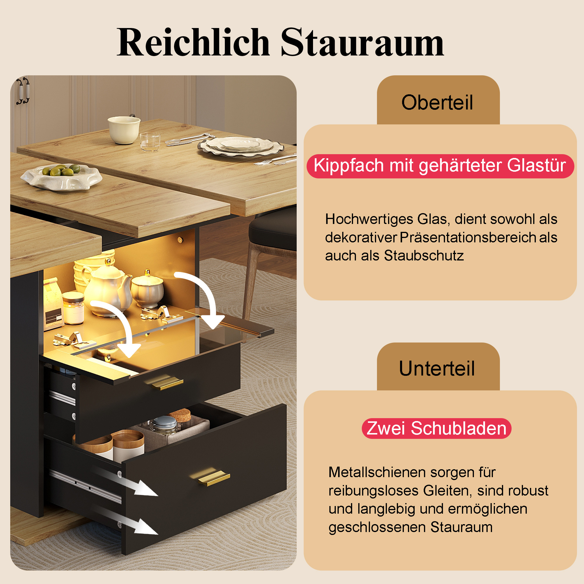 Détail du table à manger