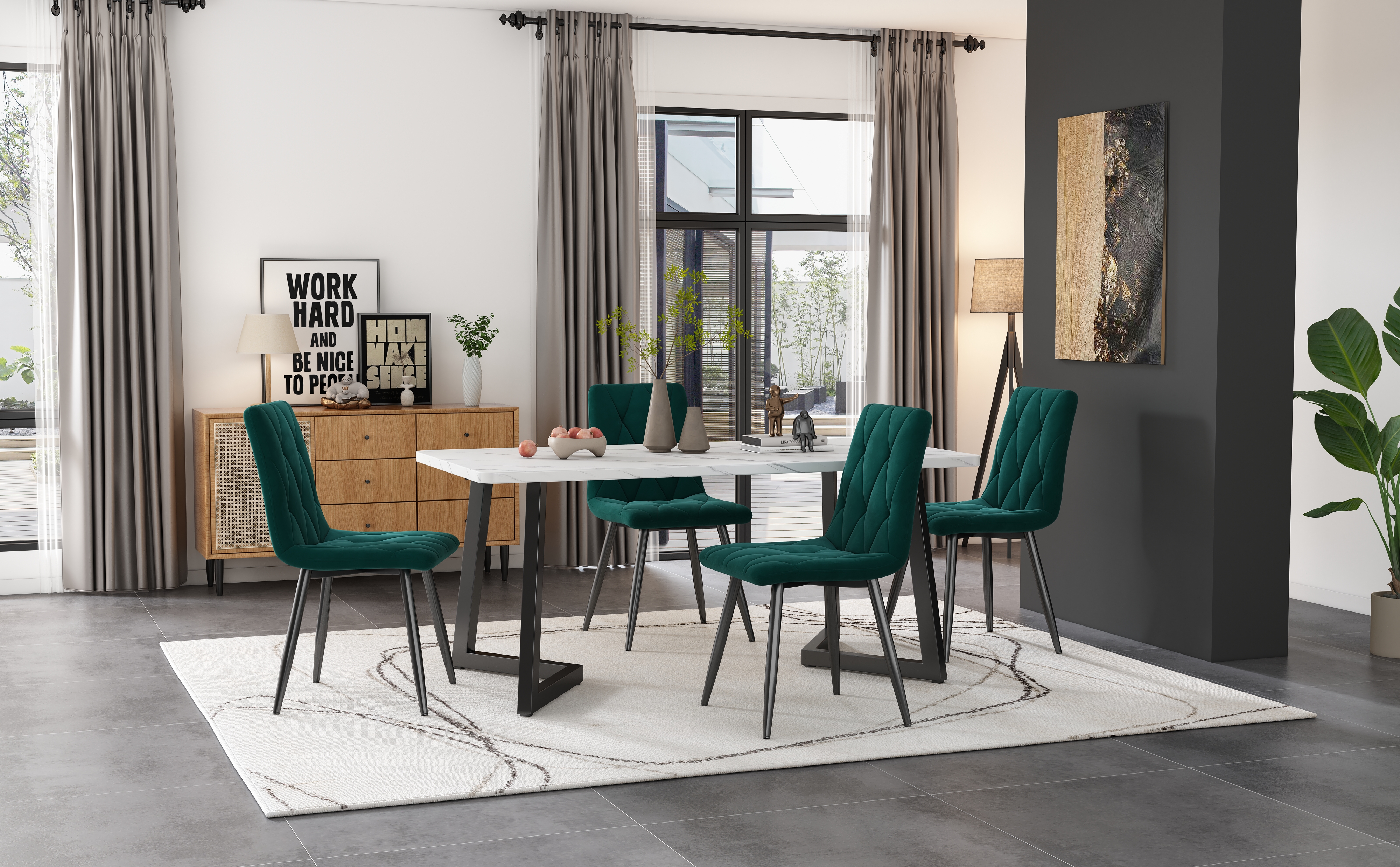 Détail du chaise de salle à manger