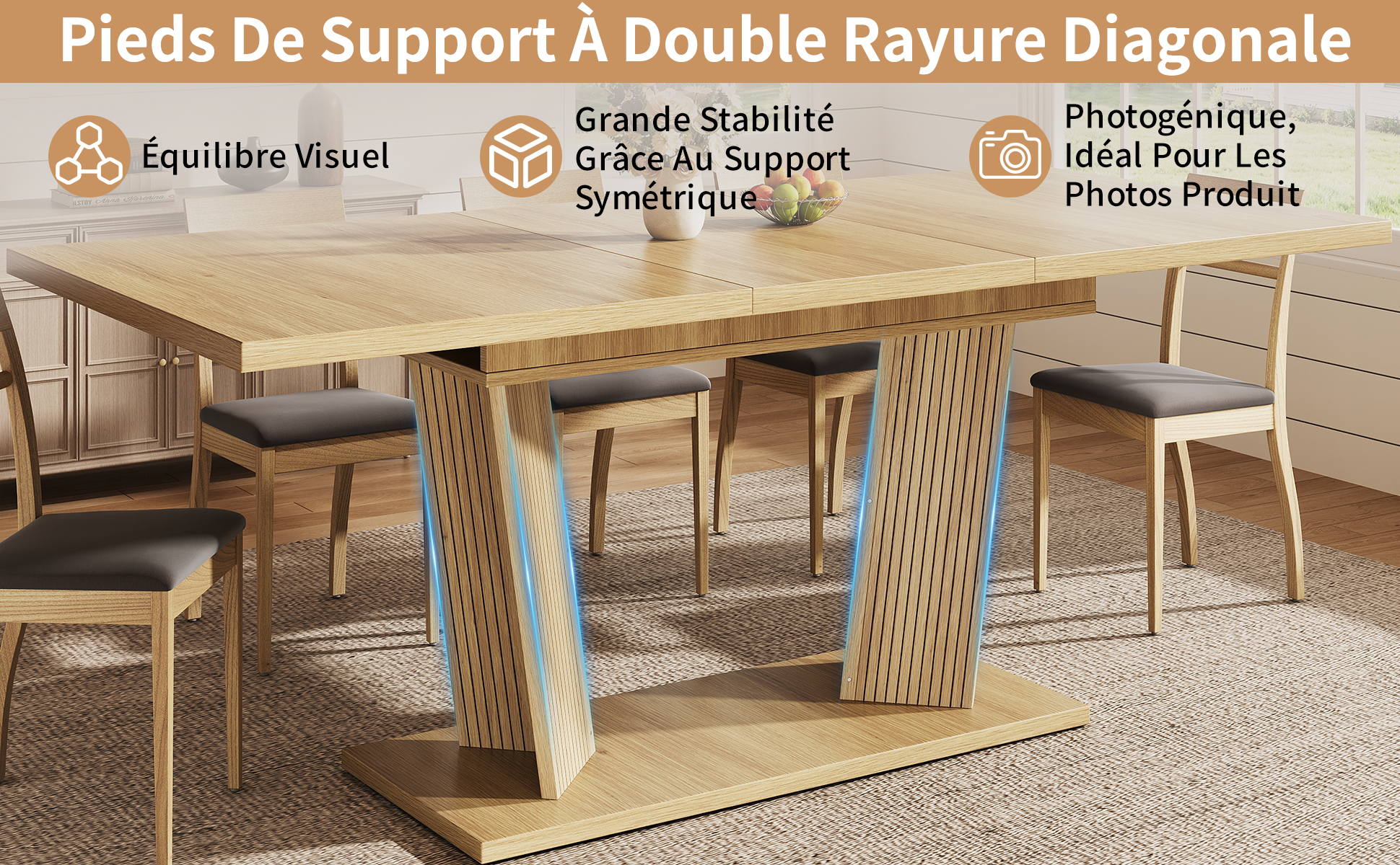 Détail du table à manger