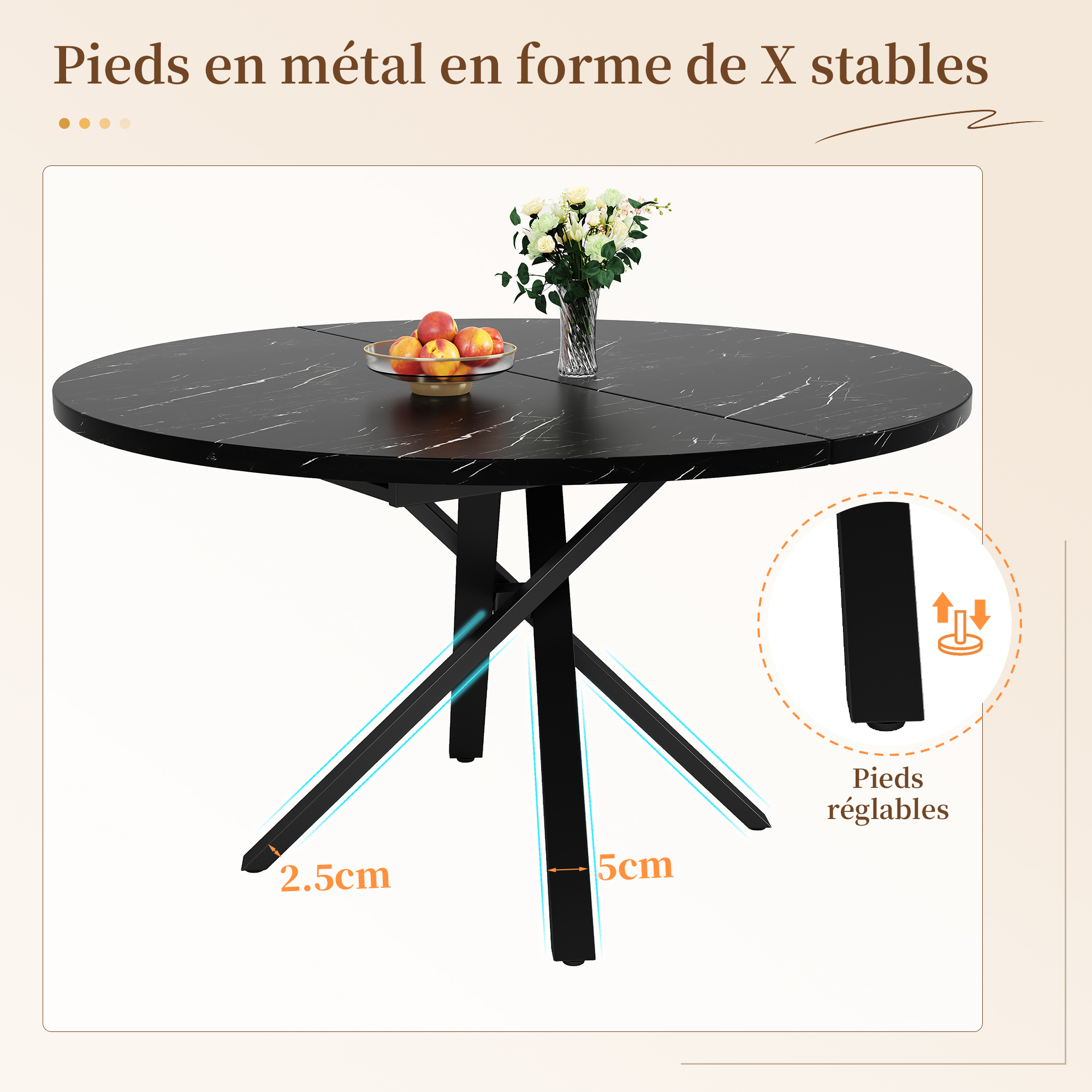 Détail du table à manger