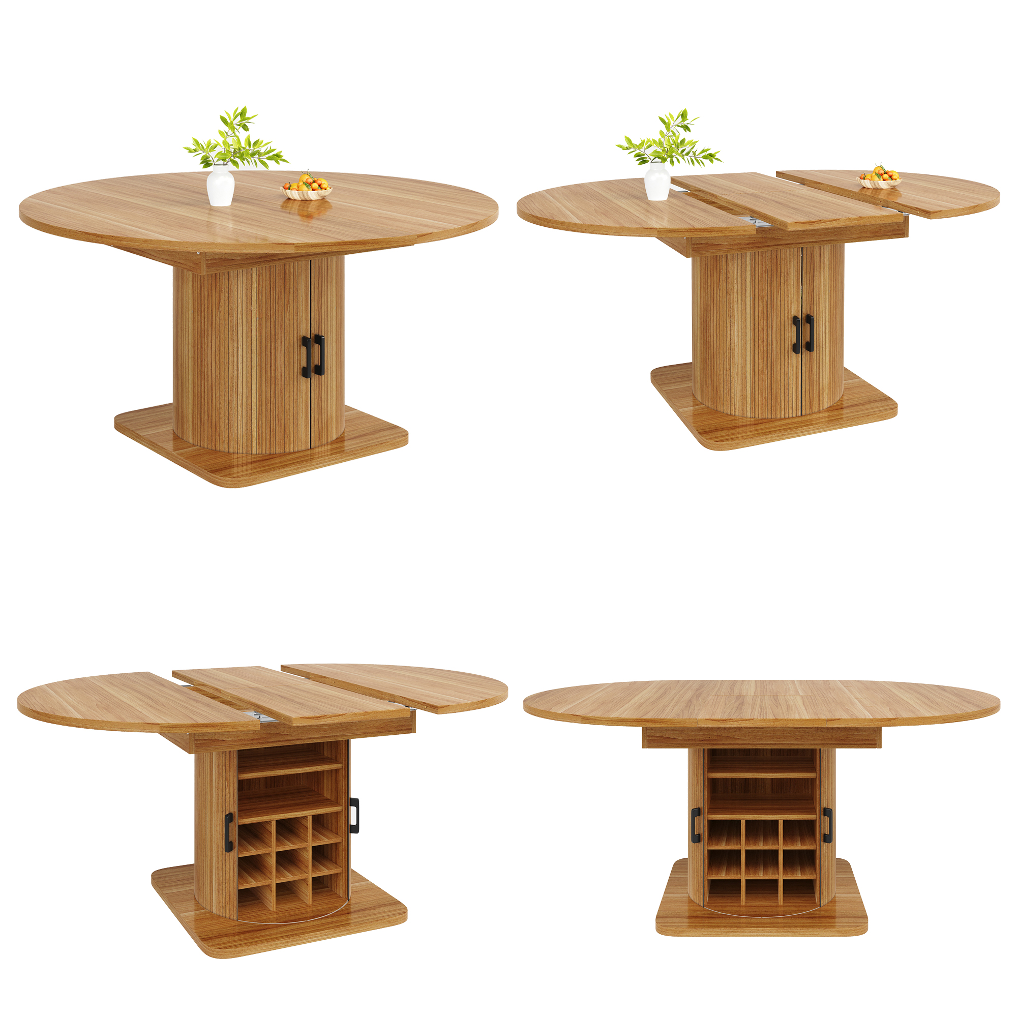 Îlot de cuisine marron foncé design moderne