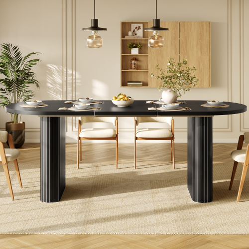 Table ovale avec coins arrondis