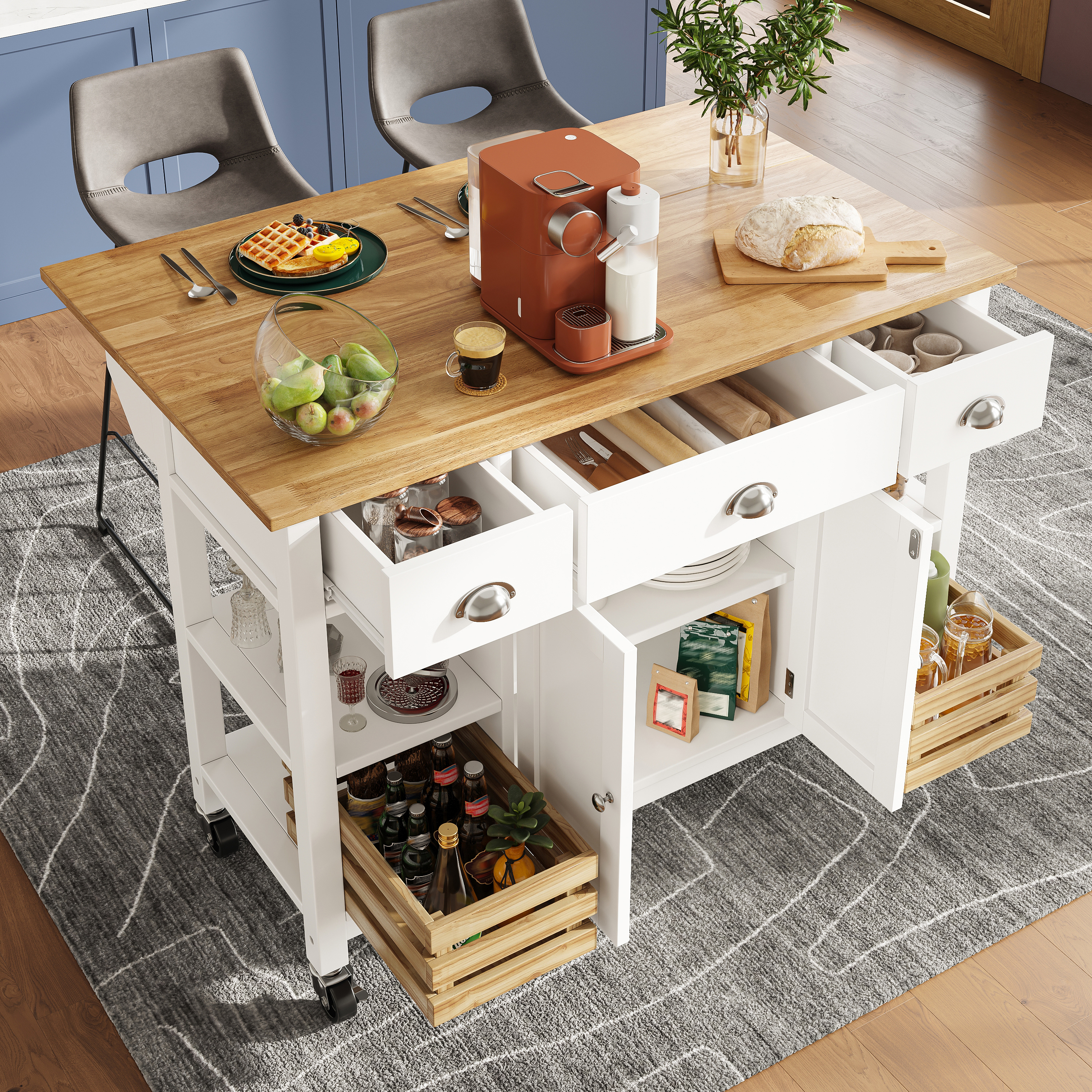 Moderne Kücheninsel (120×45×90cm) Küchenschrank Es