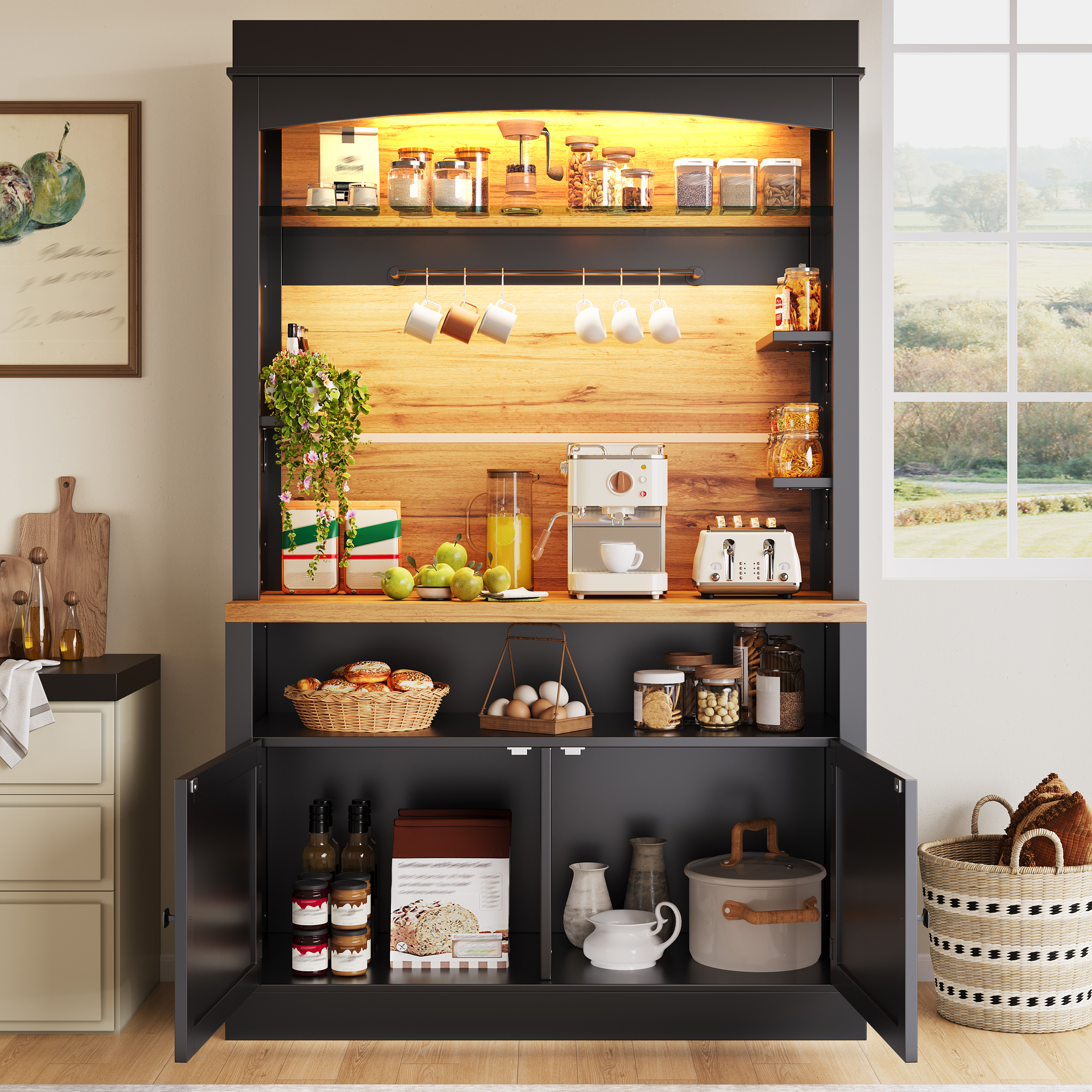 Küchenschrank, hoher Küchenschrank (107x43x184 cm)