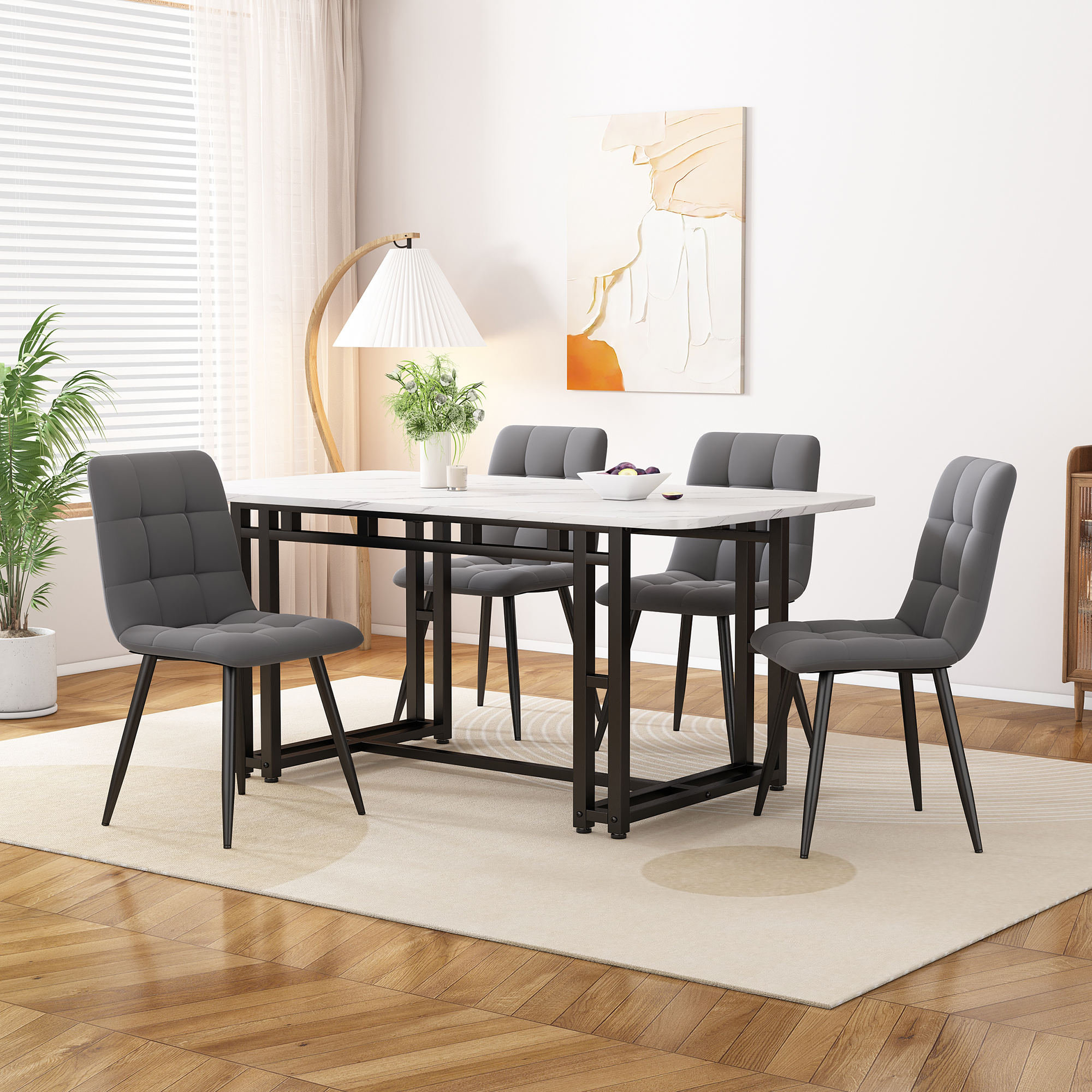 120x70cm Leichter Luxus Esstisch,(1-St), Gestell a