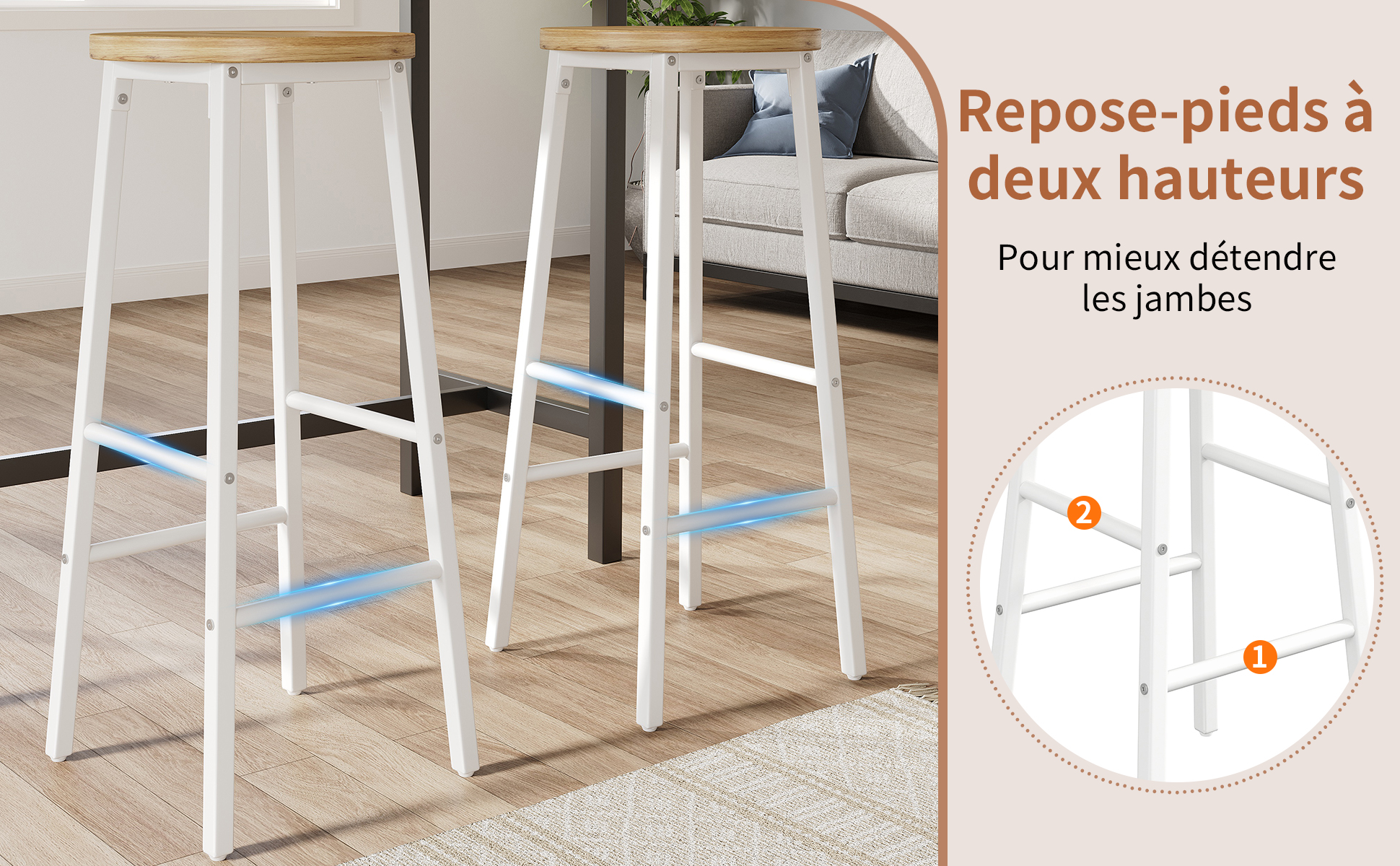 Présentation du tabouret de bar
