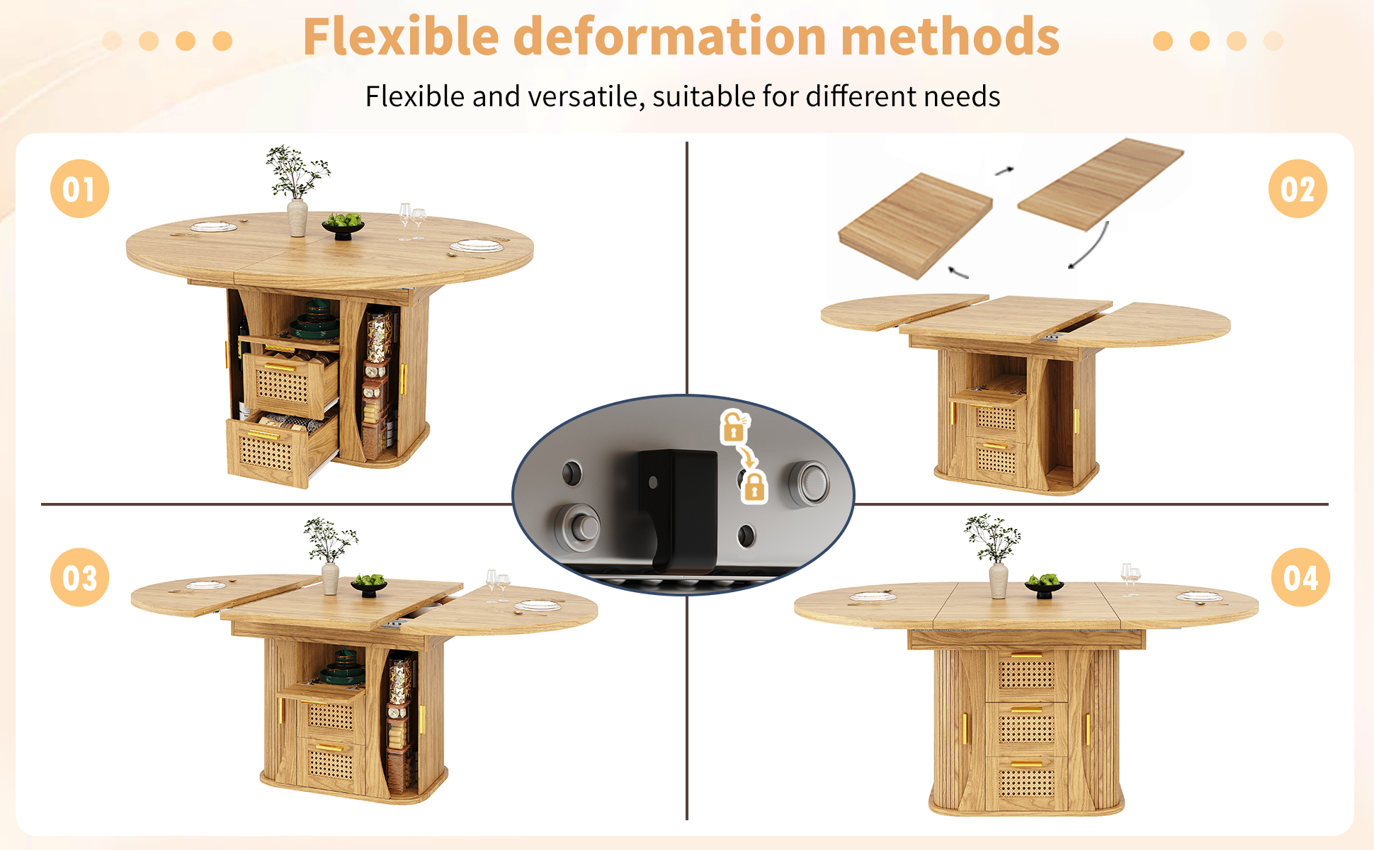 Détail du table à manger