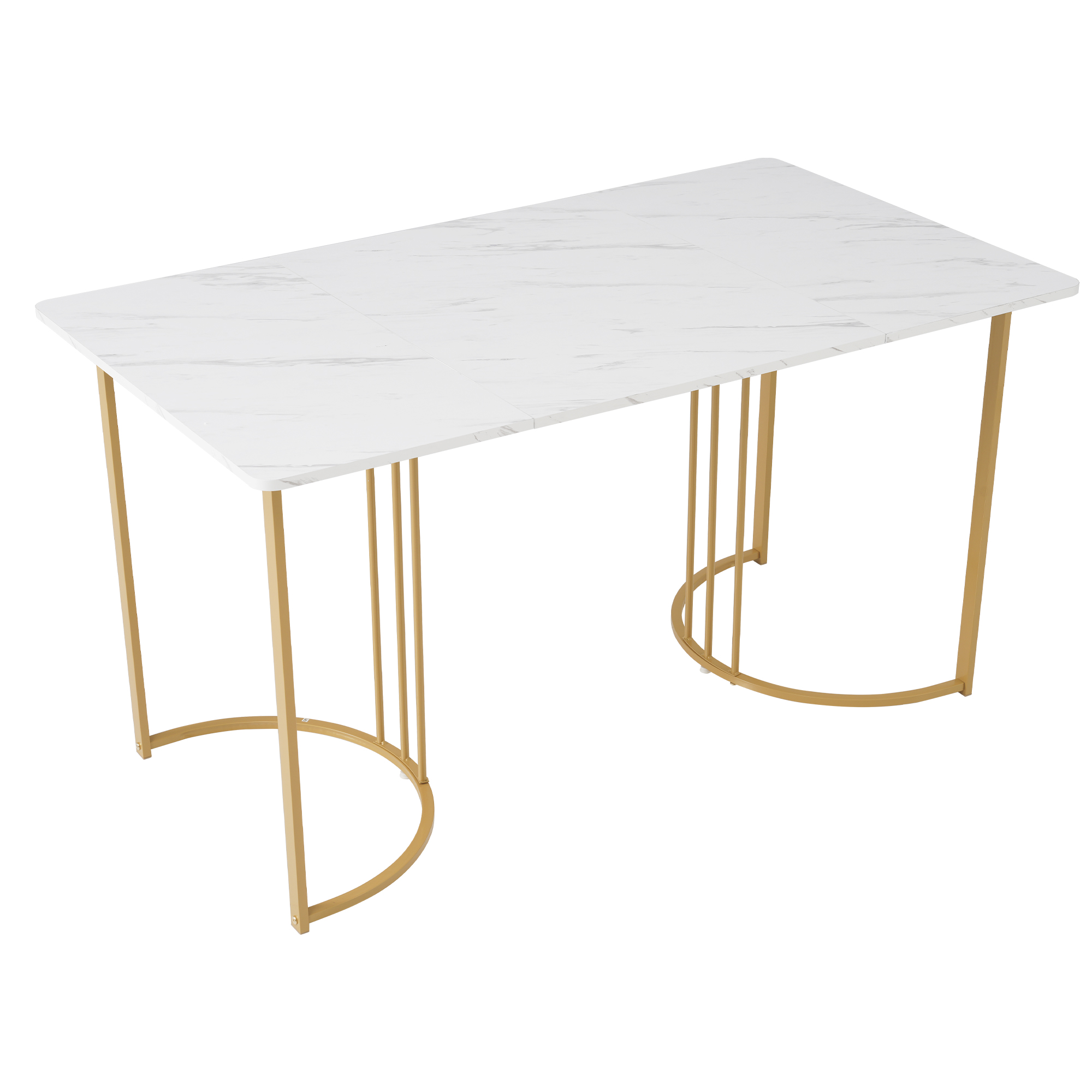Ensemble table à manger 140×80 cm imitation marbre + chaises velours, pieds métal réglables, pour cuisine et salle à manger, design unique, utilisation multifonction, stabilité, style moderne, confort, durabilité, facile entretien - image 9