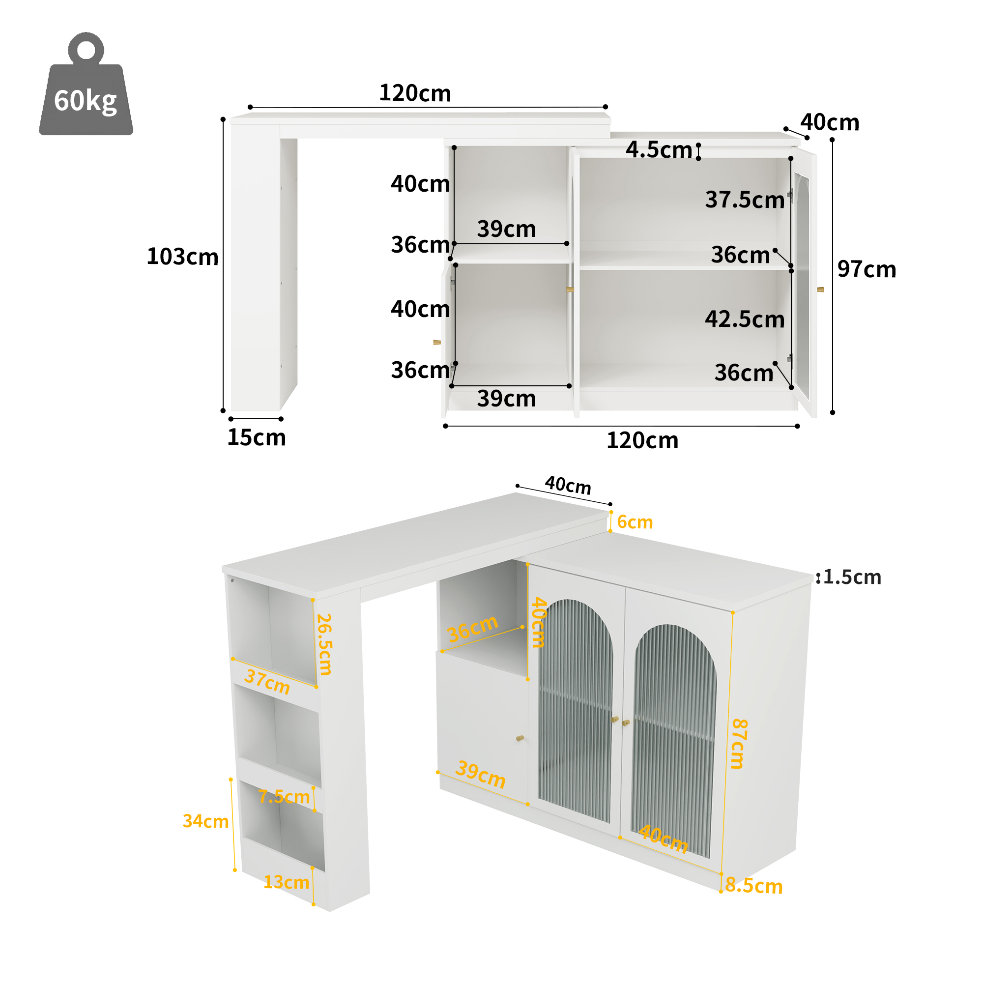 Rangements meuble bar
