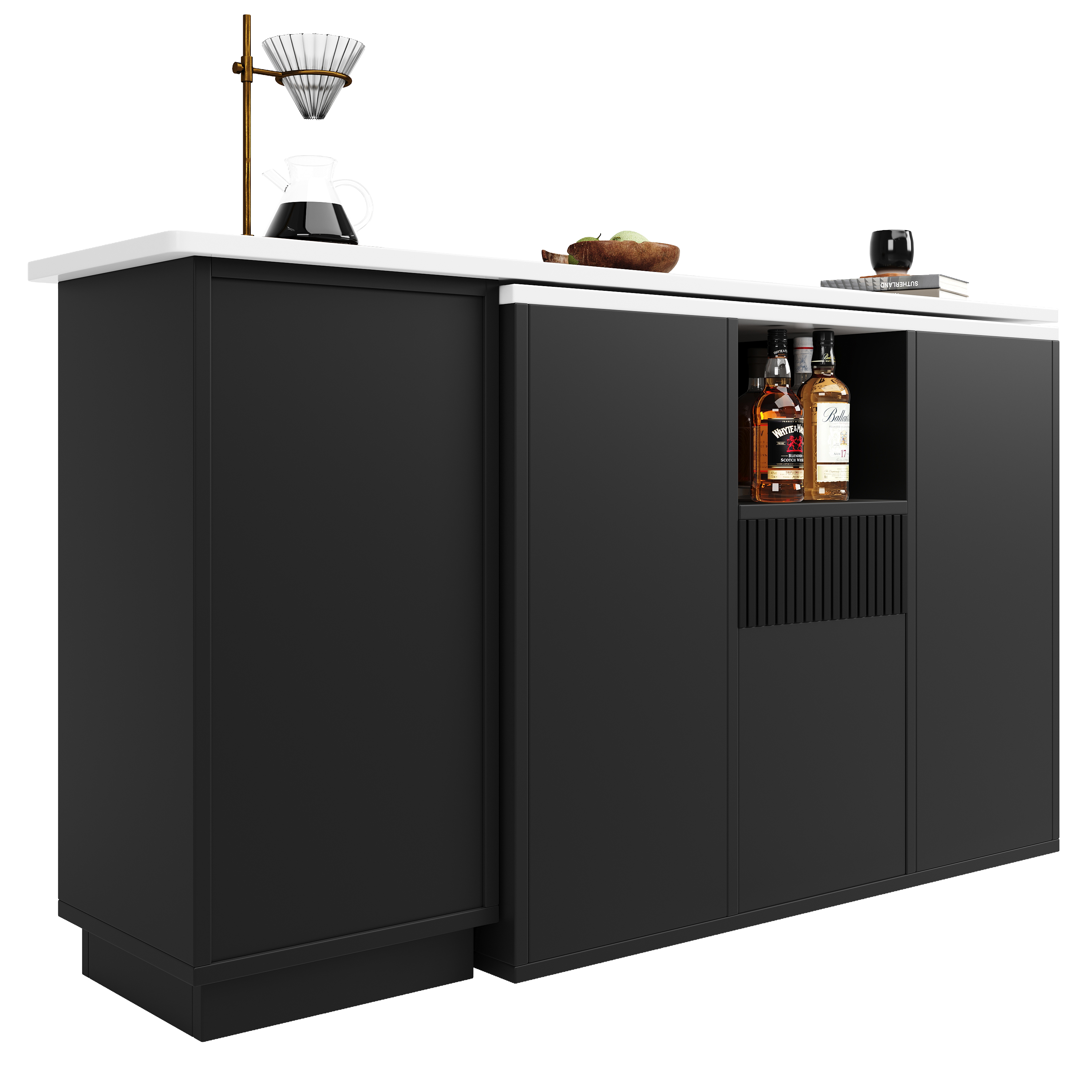 Um 360° drehbarer Bartisch (Hauptkörper 210 x 30 x