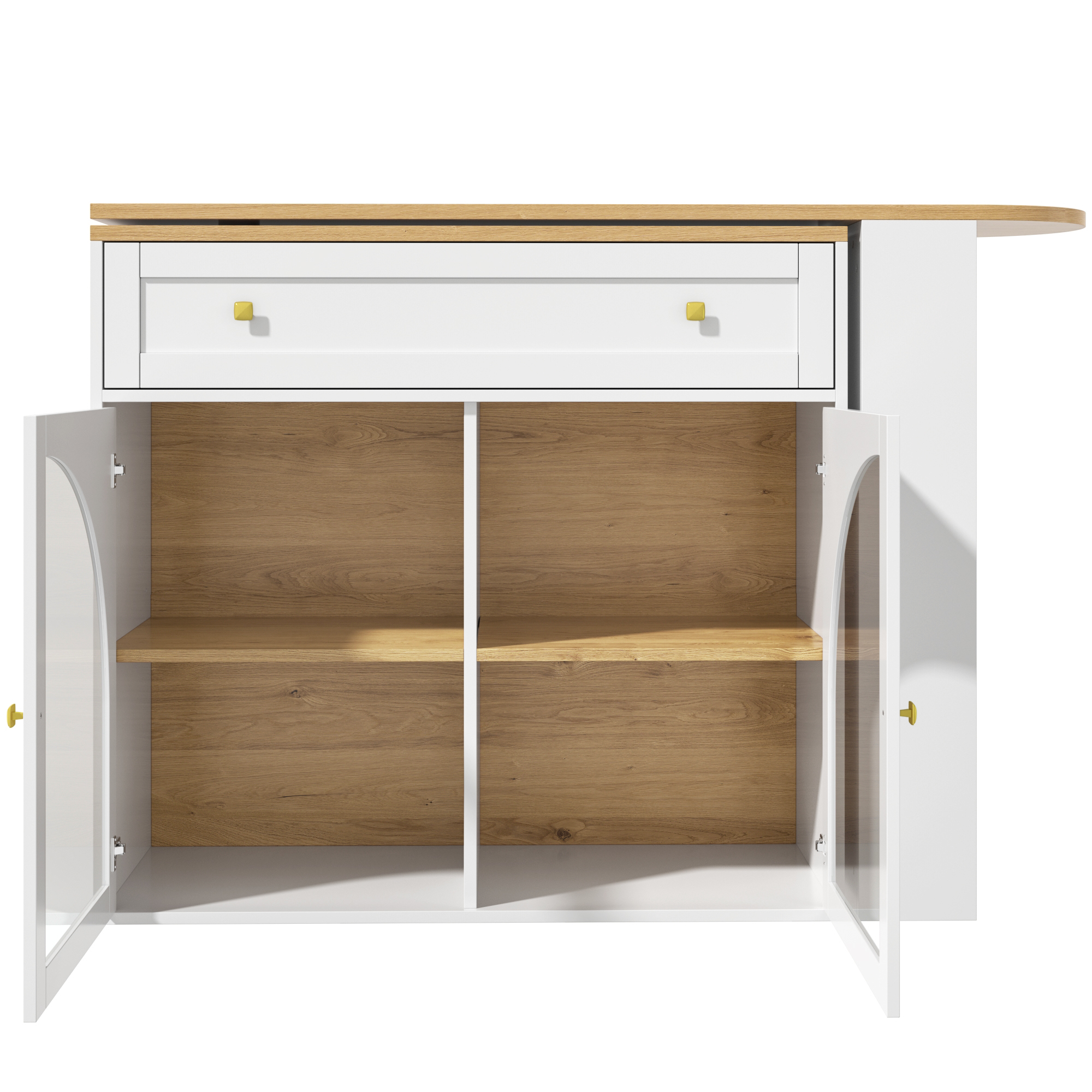Armoire bar rotative 360° avec étagère 3 niveaux, MDF, poignées métal, portes verre sécurité, pour restaurant, salon, home-bar, design moderne, beaucoup de rangement, style élégant, stabilité, fonctionnalité - image 10