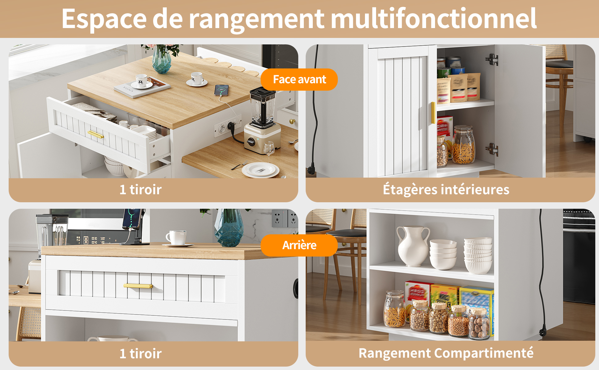 Présentation du îlot de cuisine