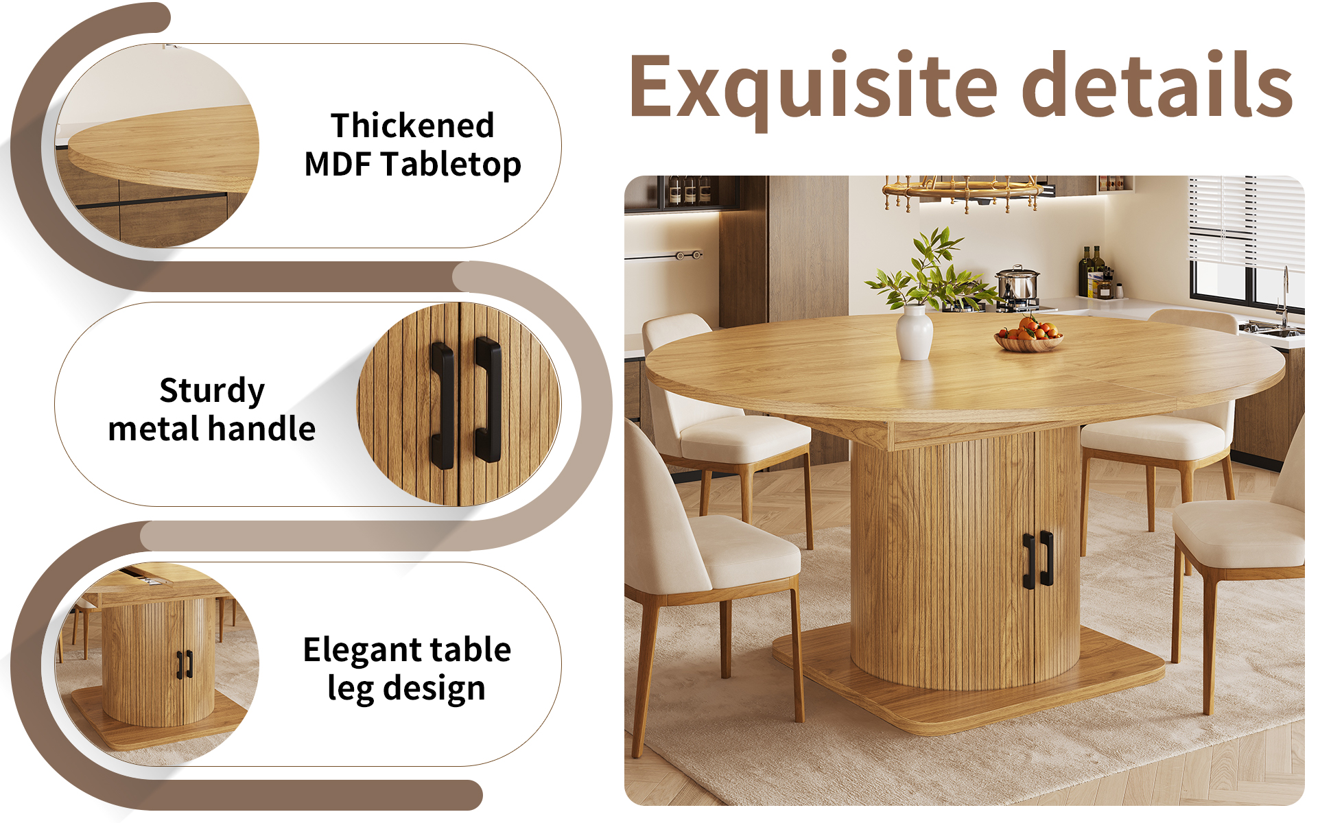 Détail du table à manger