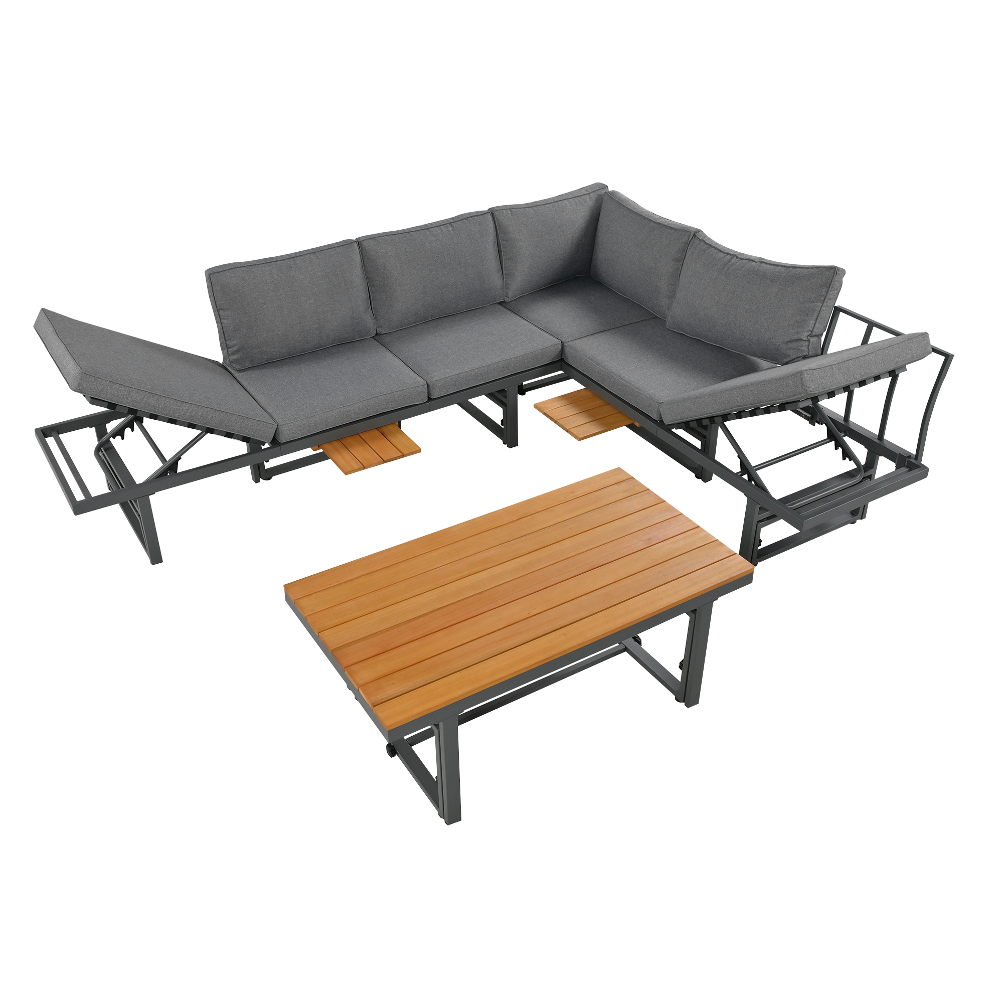 Ensemble mobilier de jardin luxe réglable