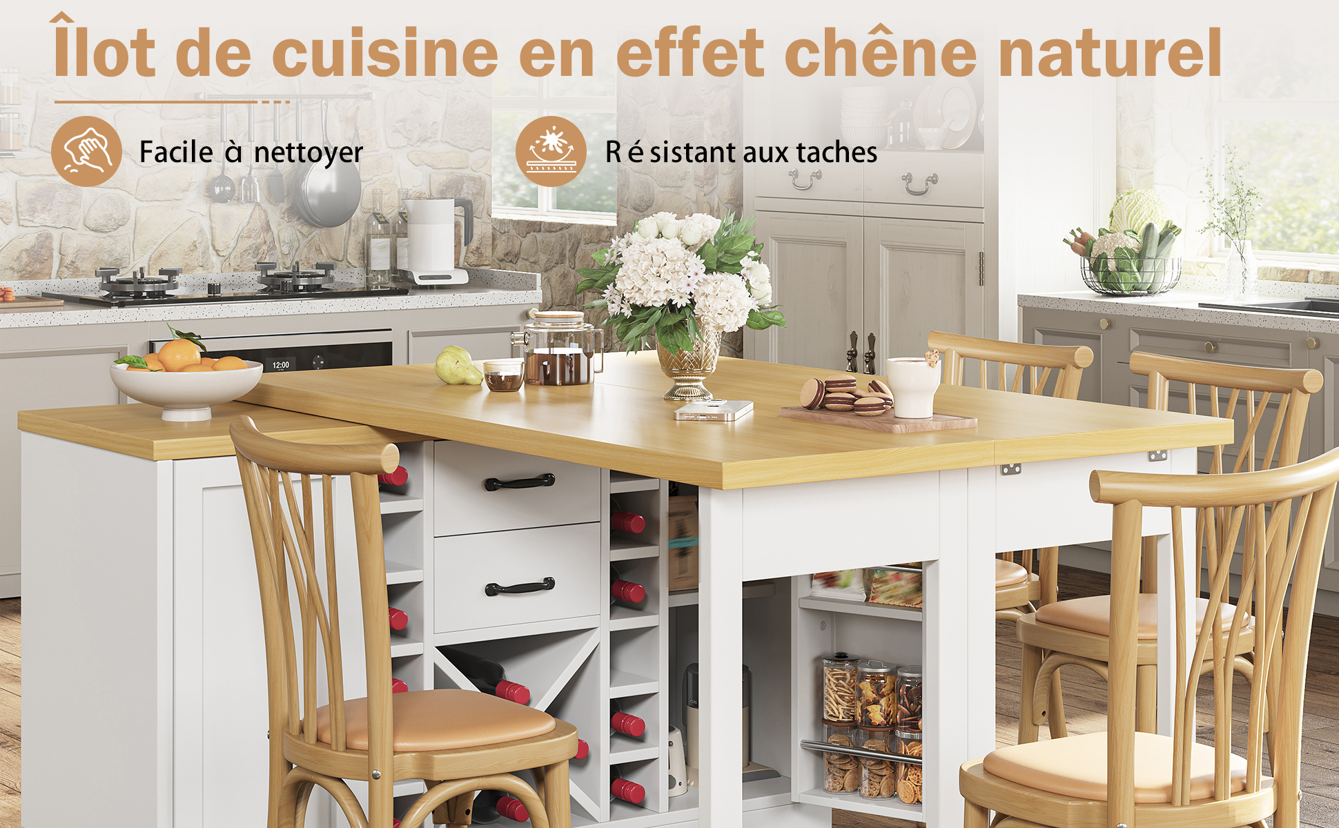 Présentation du îlot de cuisine