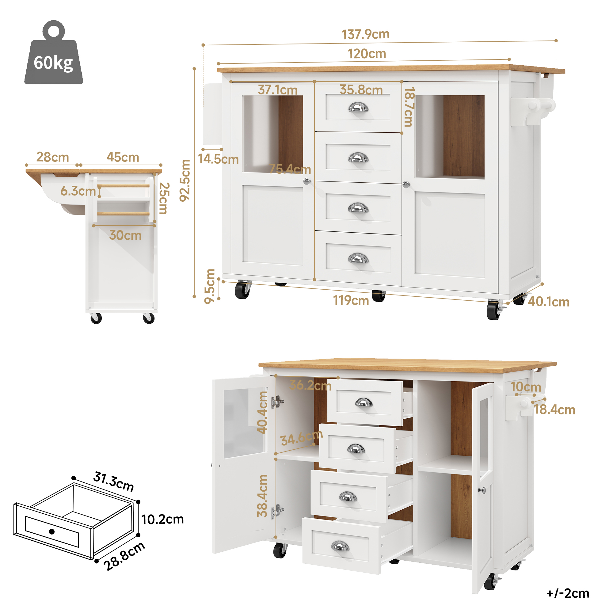 Dimensions du buffet