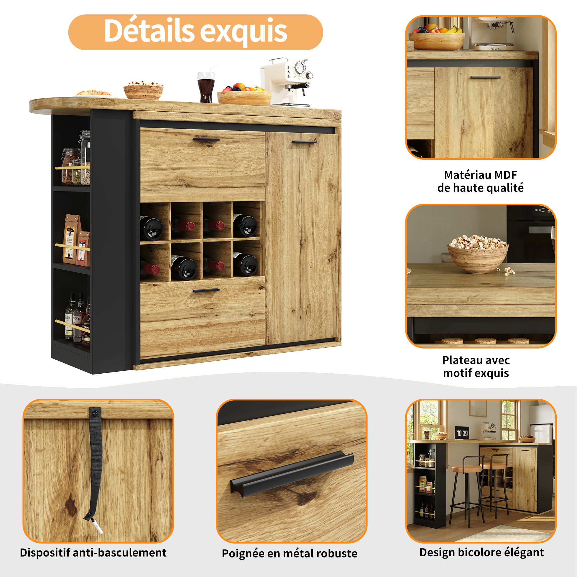 Détail du table à manger