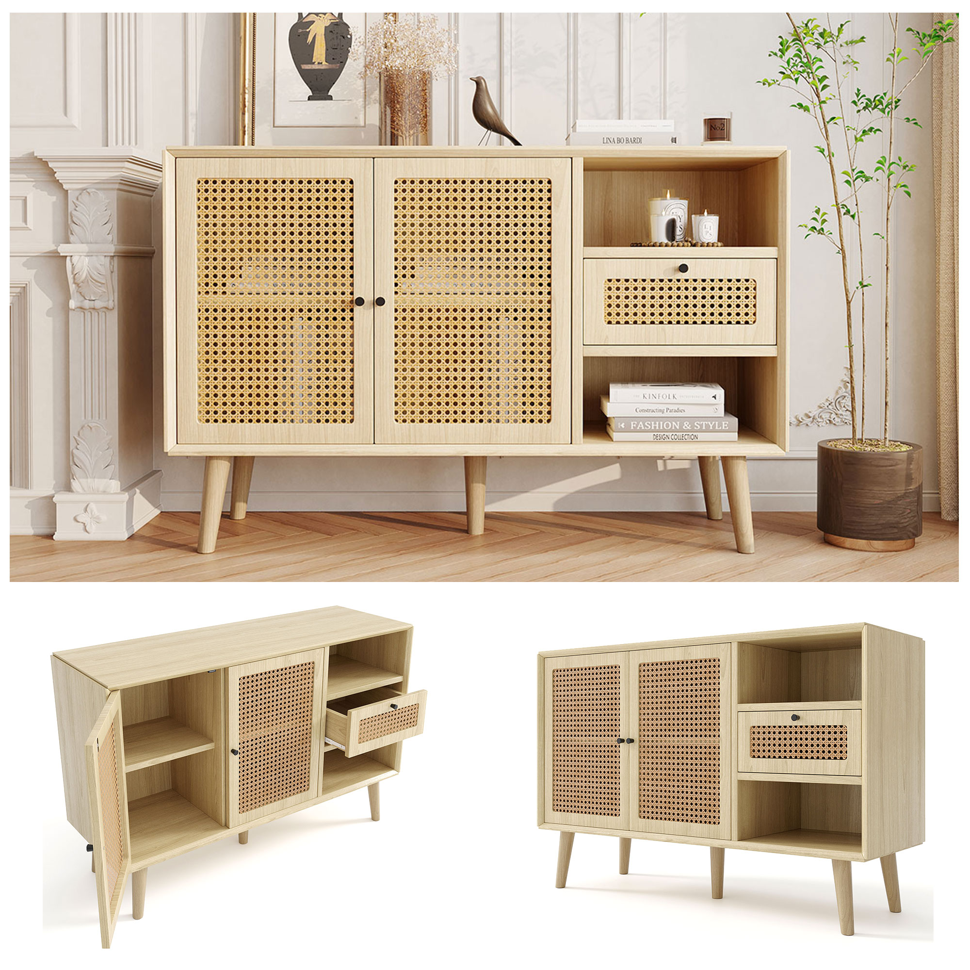 Sideboard, Kommode mit 1 Schubladen  und 2 Magneti