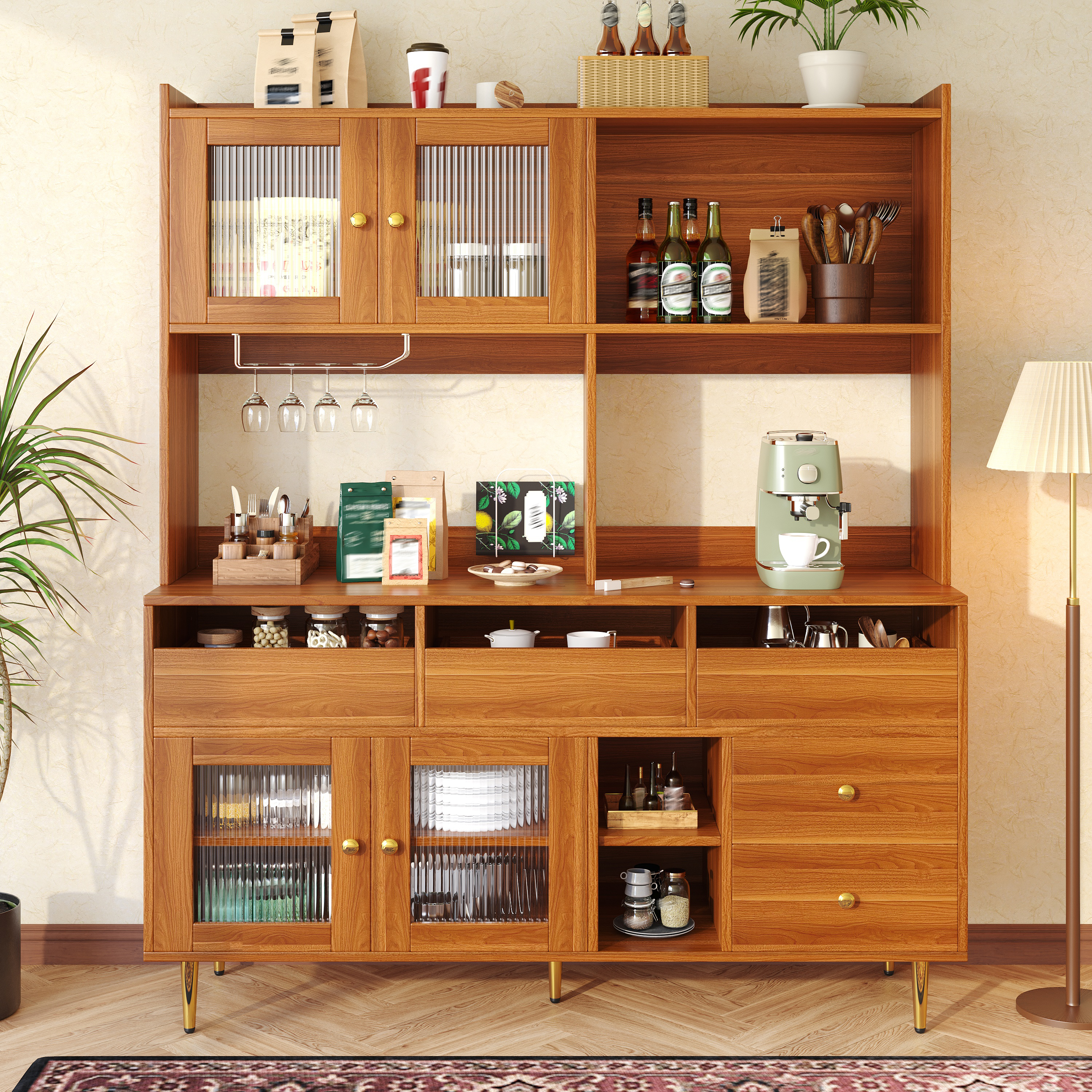 Restaurant-Hochschrank (145 x 39 x 171 cm), modern